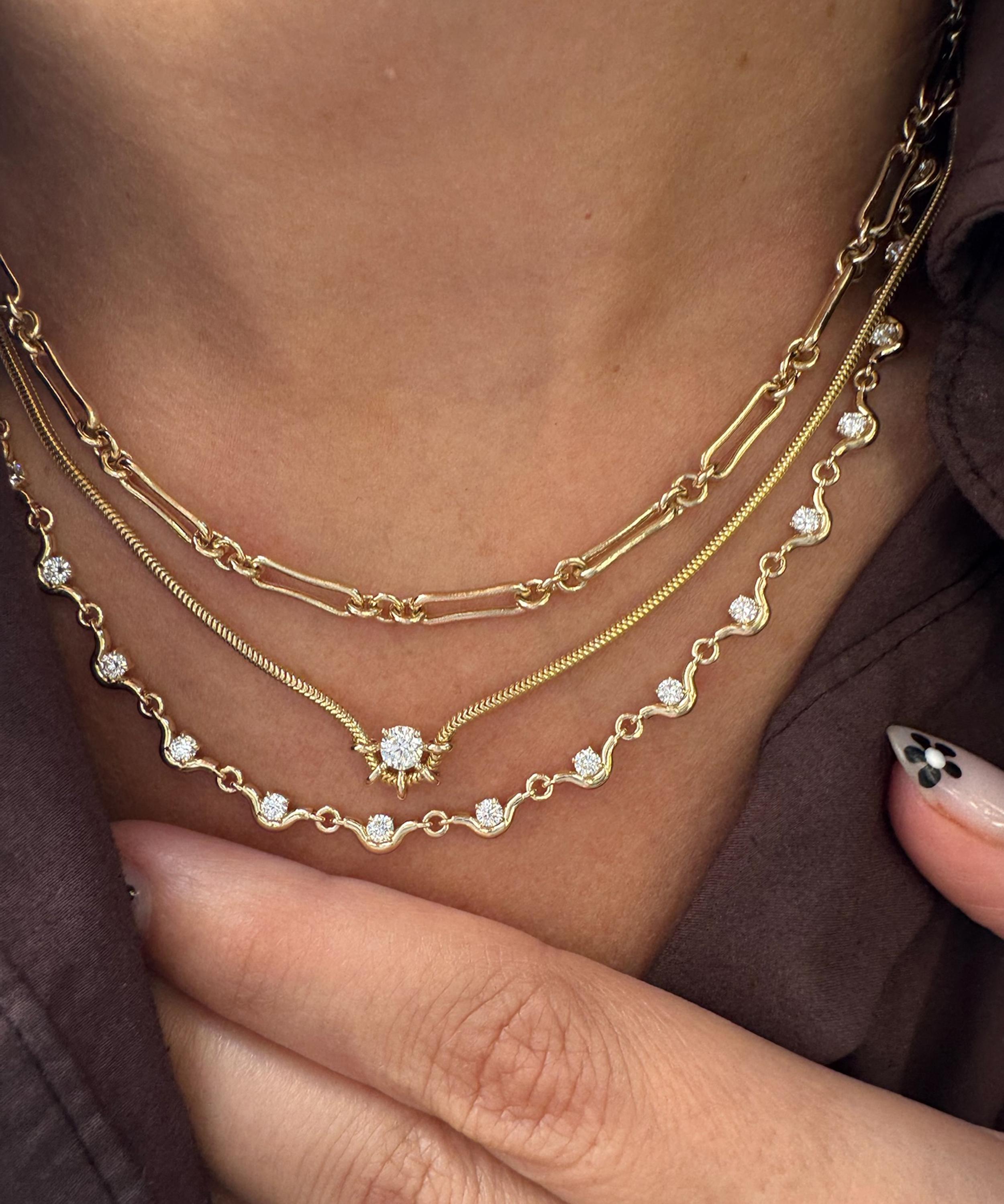 Vice Versa - 14ct Gold Louise Line Necklace image number 3