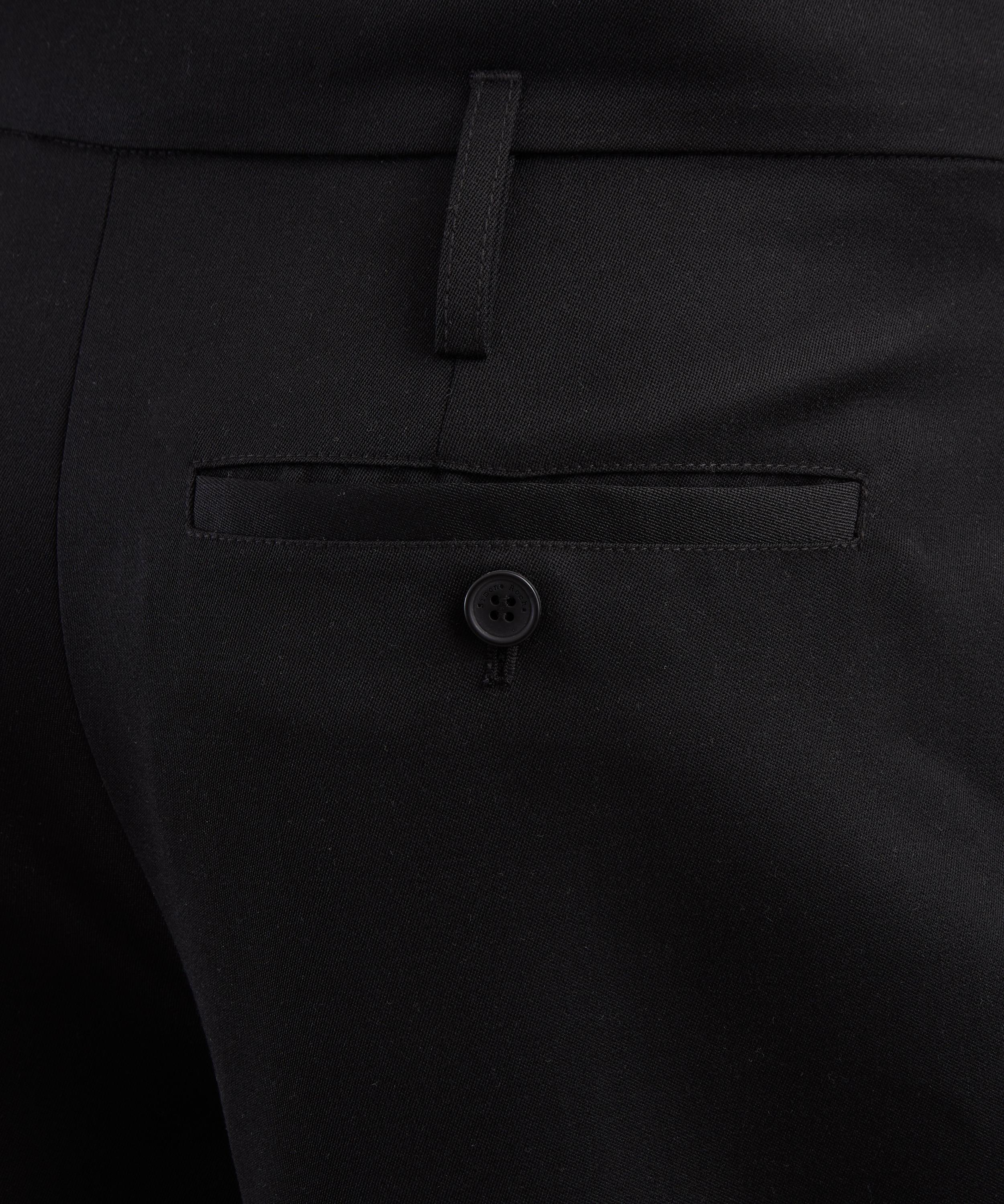 Simone Rocha - Peeling Waist Black Wide-Leg Trousers image number 4