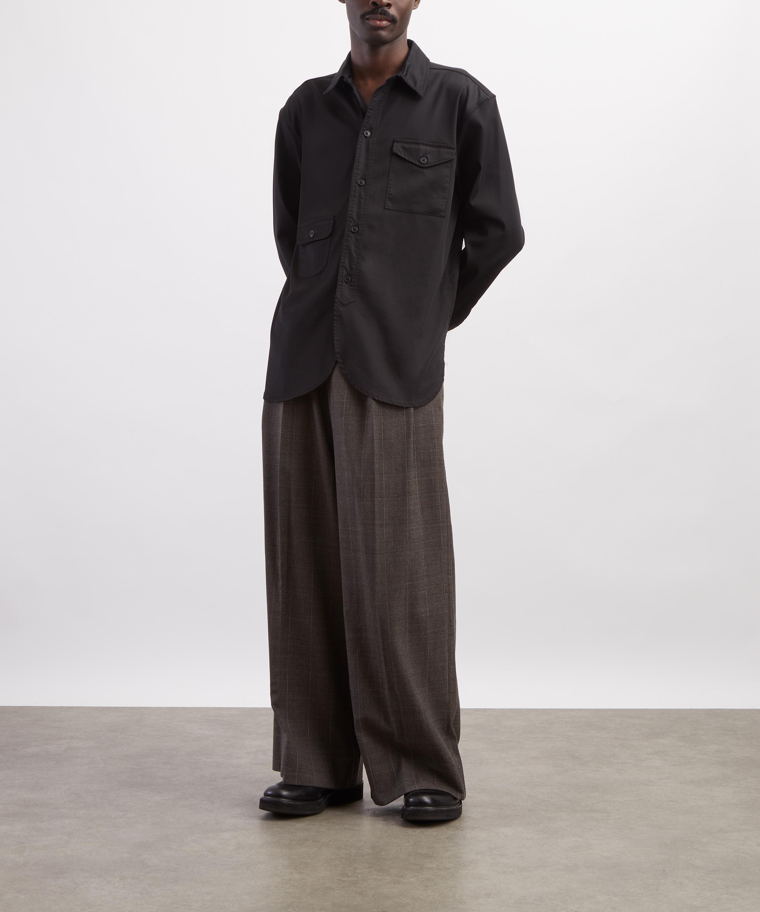 Simone Rocha - Peeling Waist Prince of Wales Check Wide-Leg Trousers image number 1