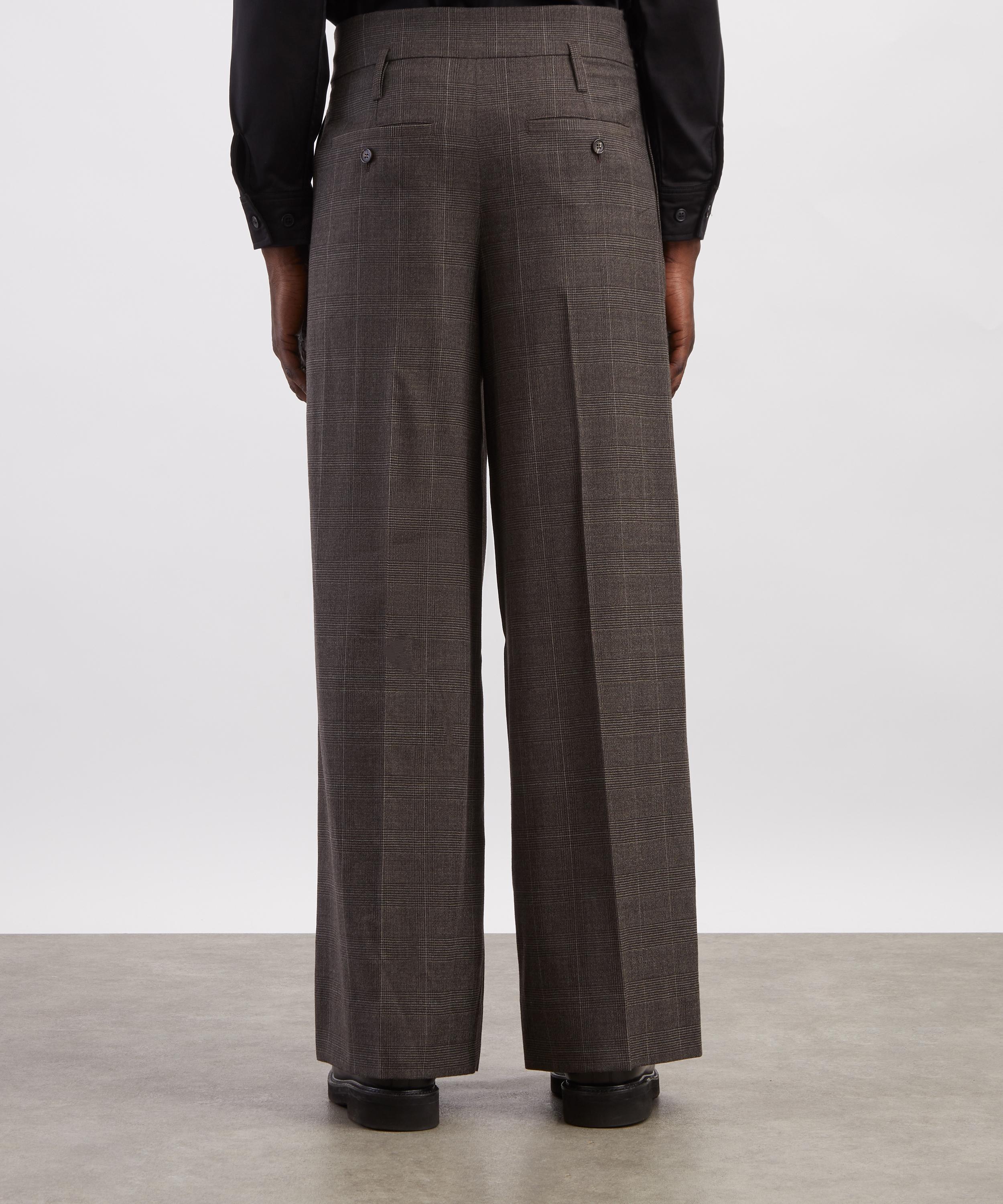 Simone Rocha - Peeling Waist Prince of Wales Check Wide-Leg Trousers image number 3