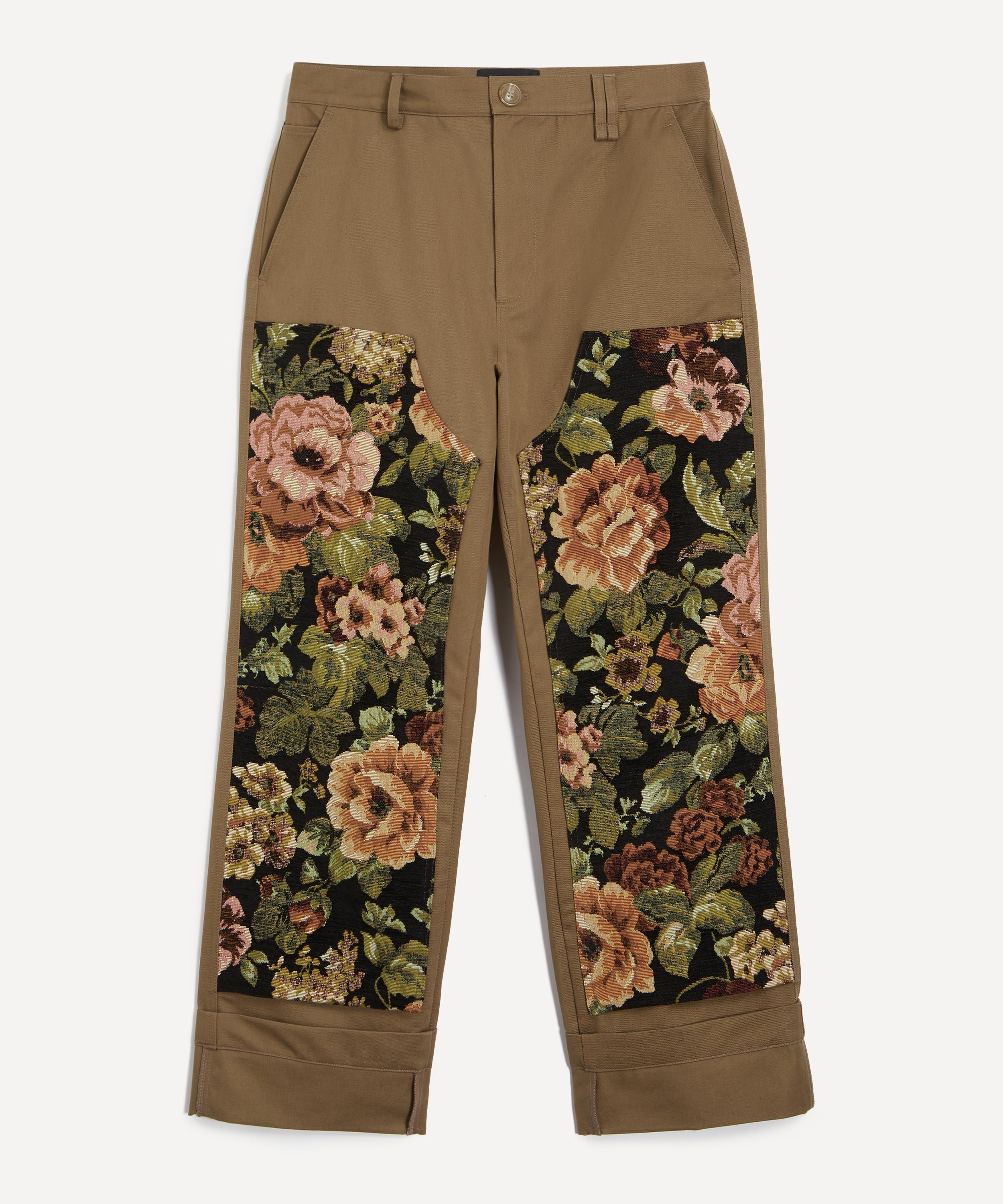 Simone Rocha - Floral Patchwork Workwear Trousers image number 0