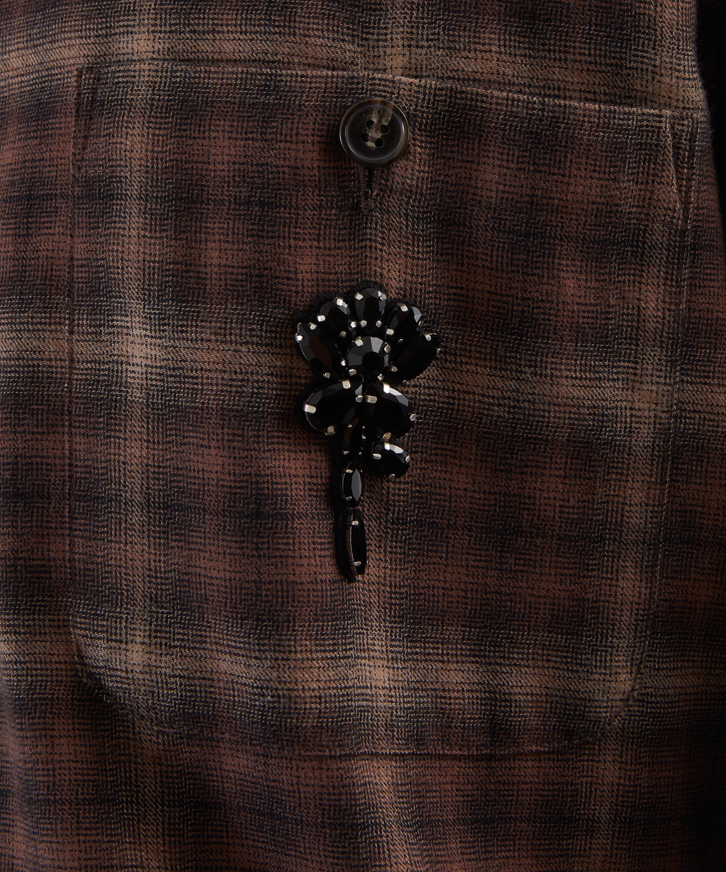 Simone Rocha - Ruffle Slash Flannel Shirt image number 4