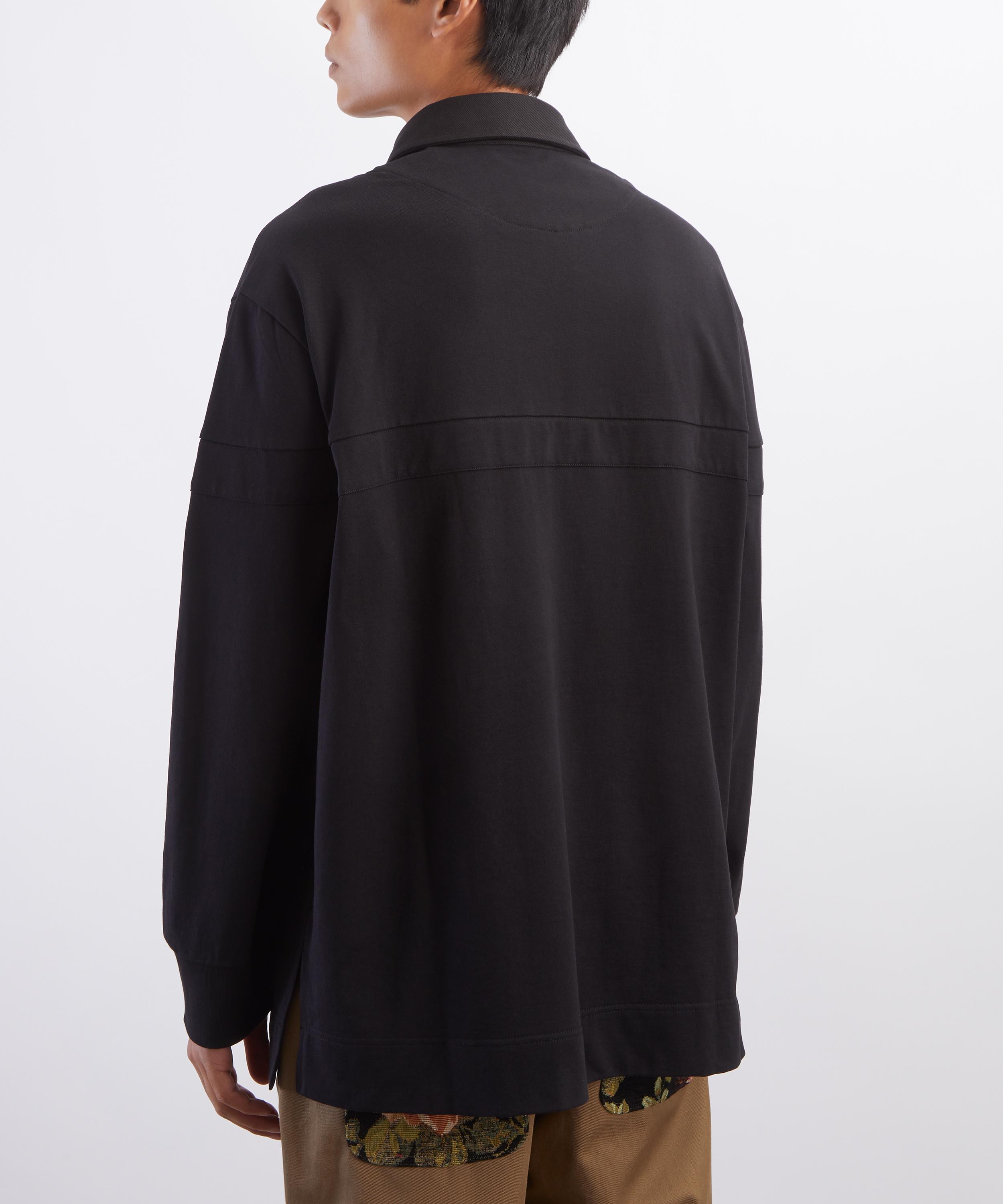 Simone Rocha - Black Bow Stripe Rugby Polo image number 3