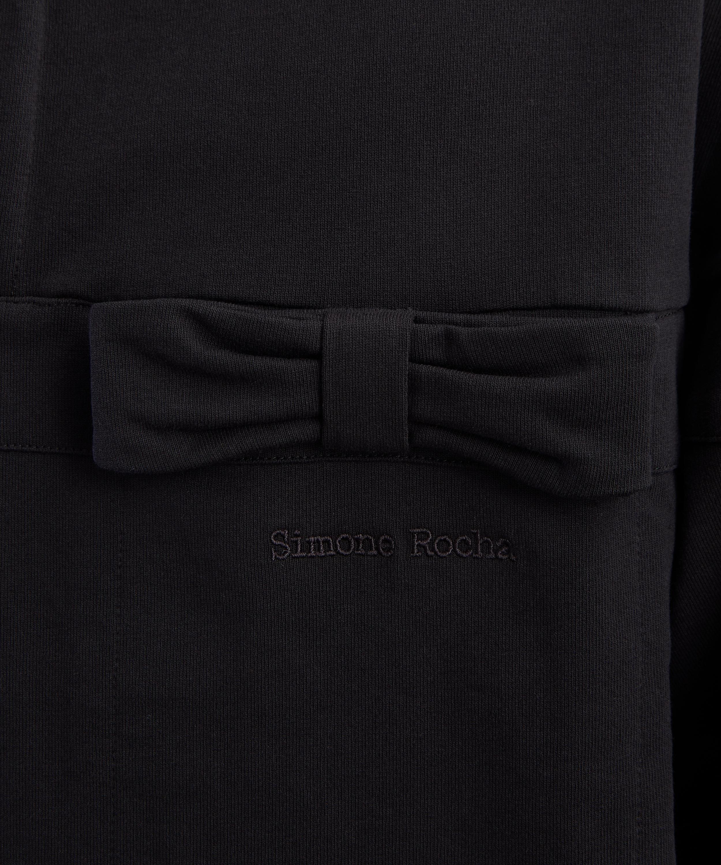 Simone Rocha - Black Bow Stripe Rugby Polo image number 4