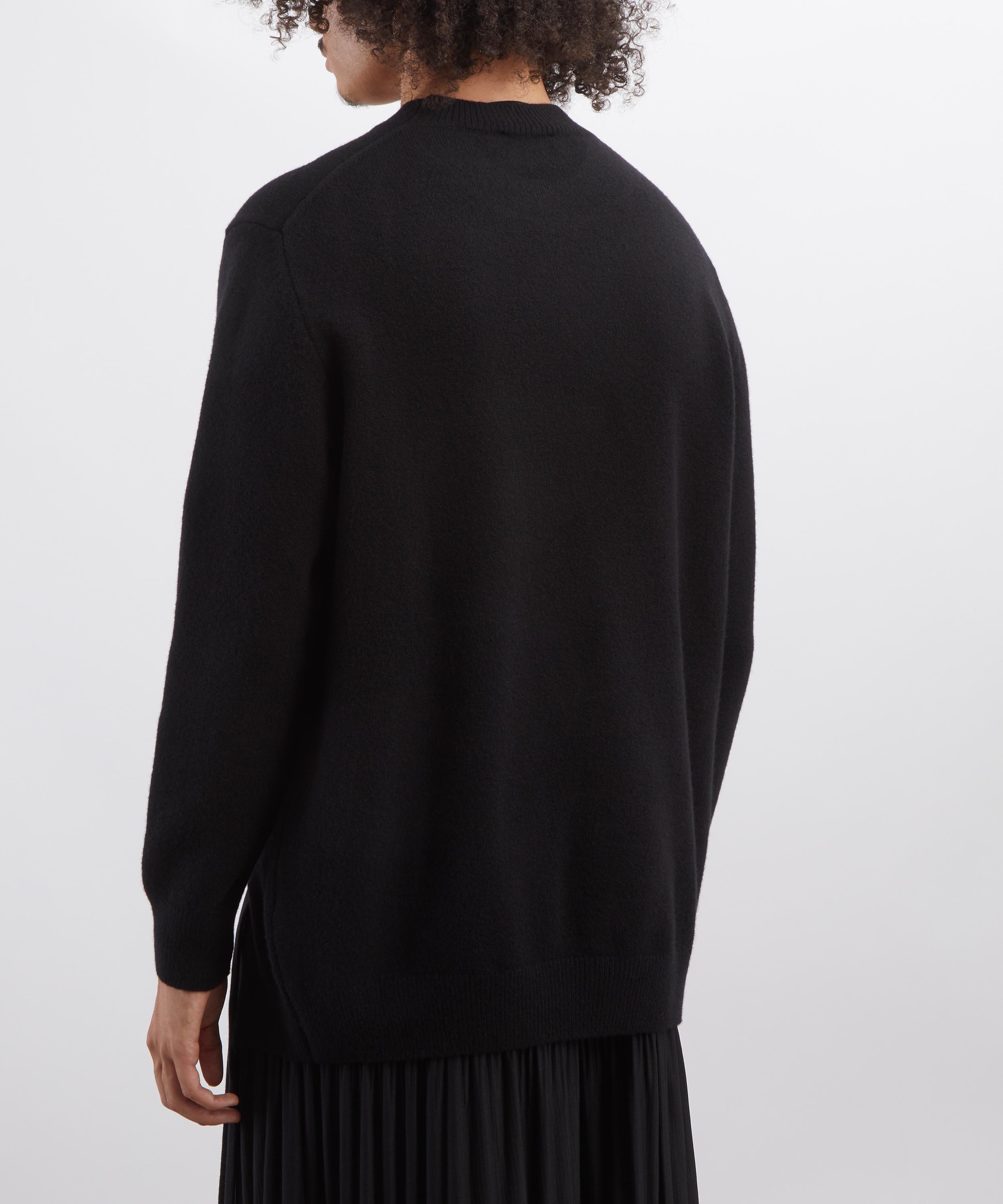 Simone Rocha - Black Merino Lace Up Hem Jumper image number 3