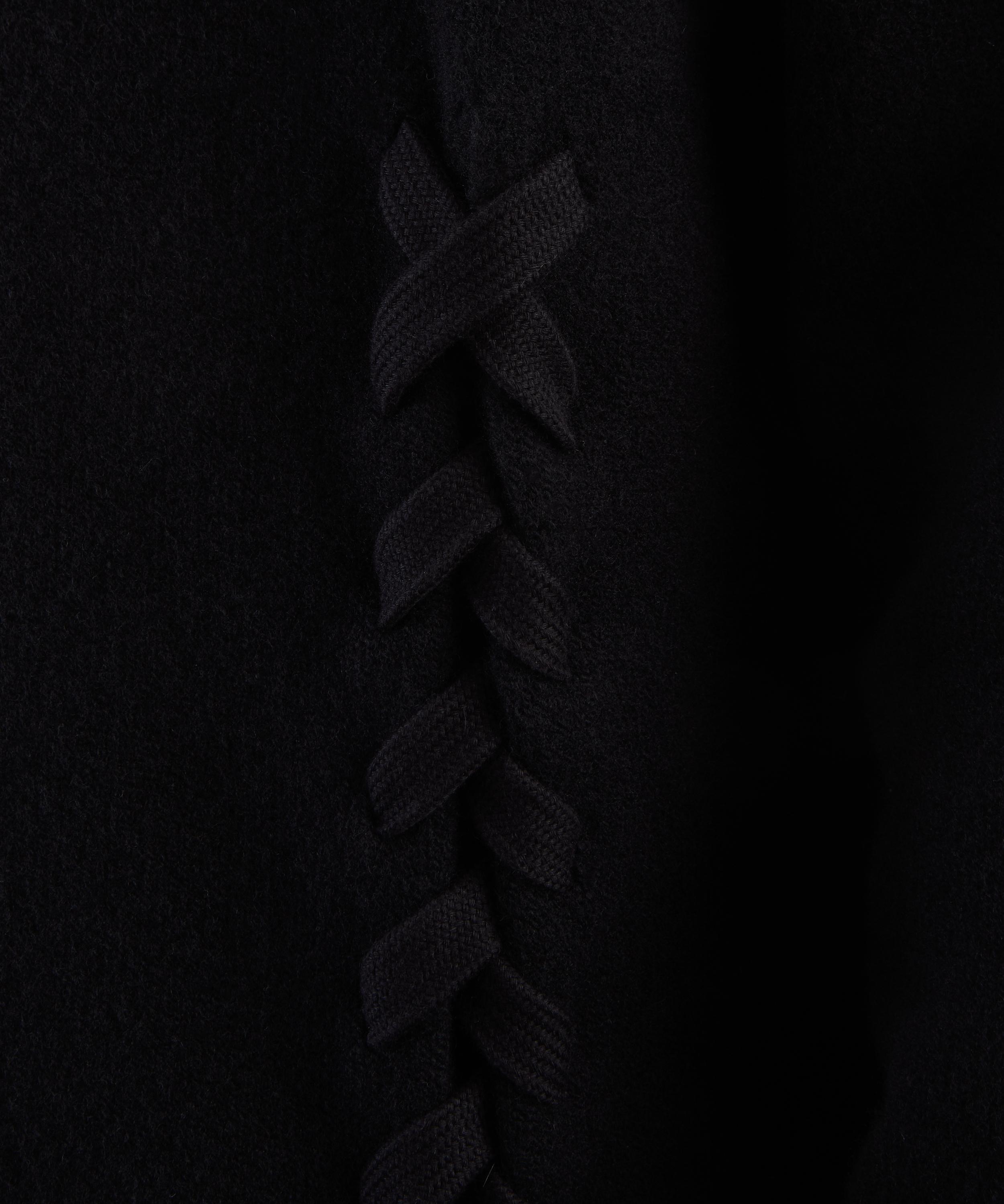Simone Rocha - Black Merino Lace Up Hem Jumper image number 4