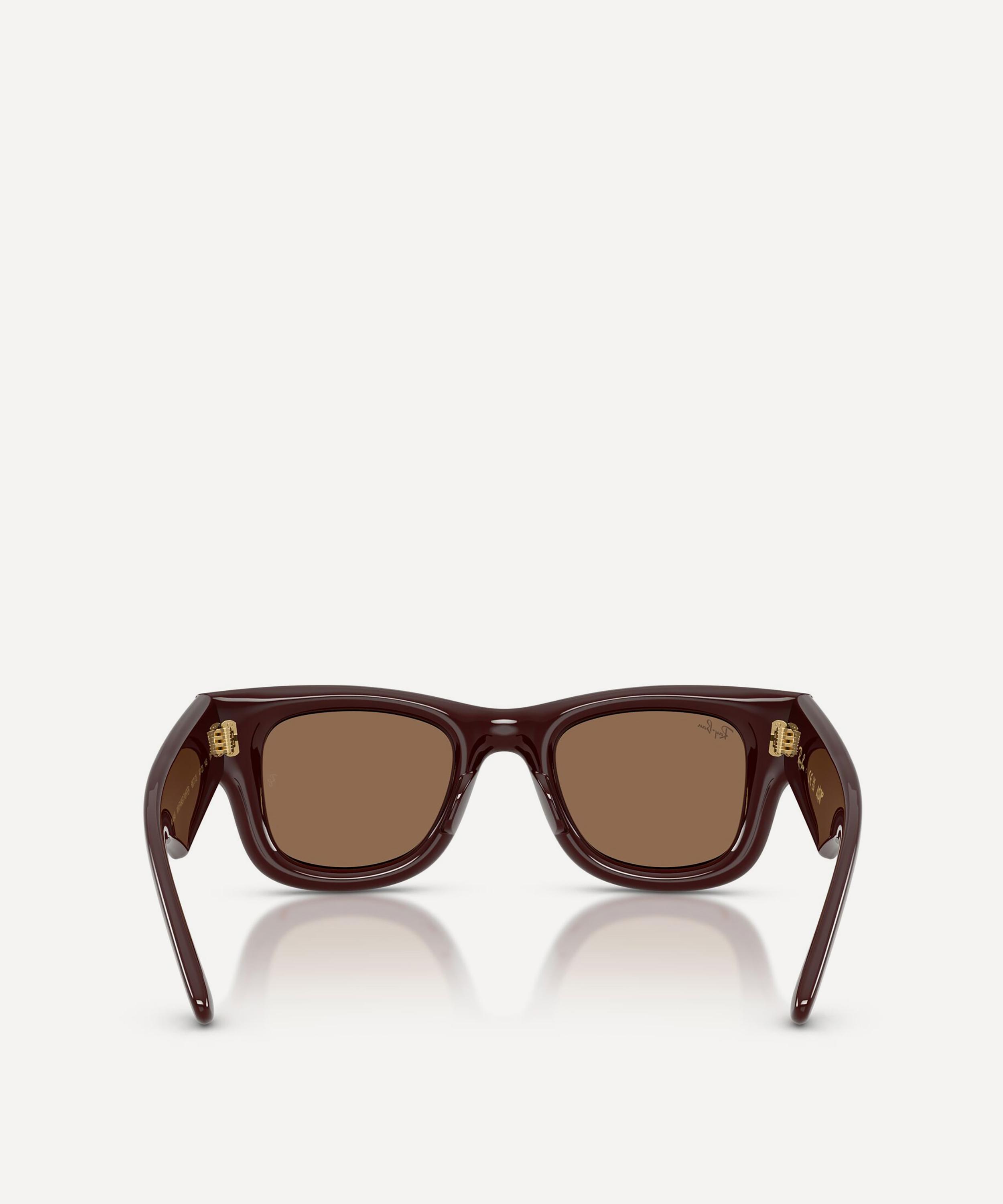 Ray-Ban - Polished Dark Brown Wayfarer Puffy Sunglasses image number 3