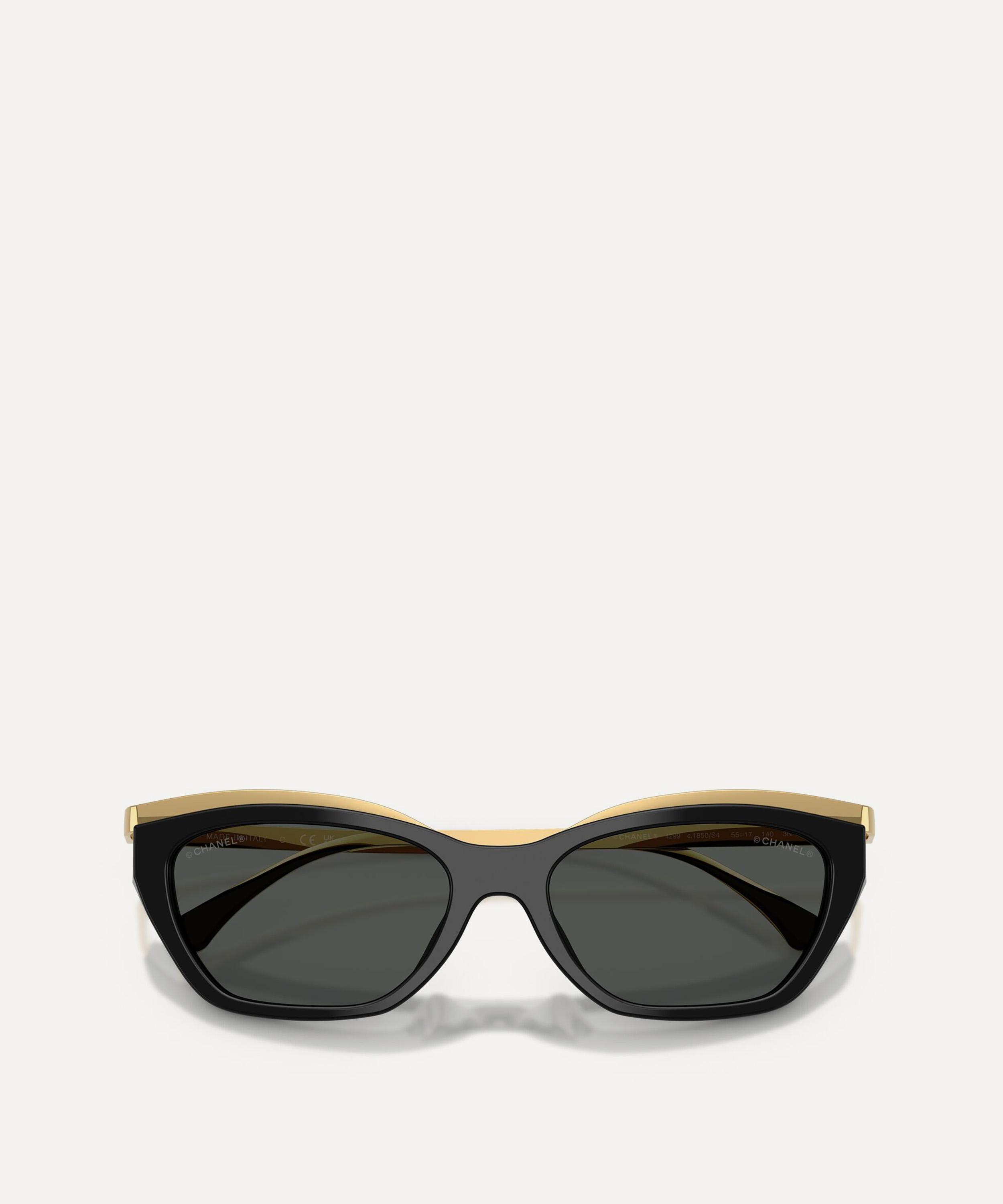 CHANEL - Cat-Eye Metal Sunglasses image number 3