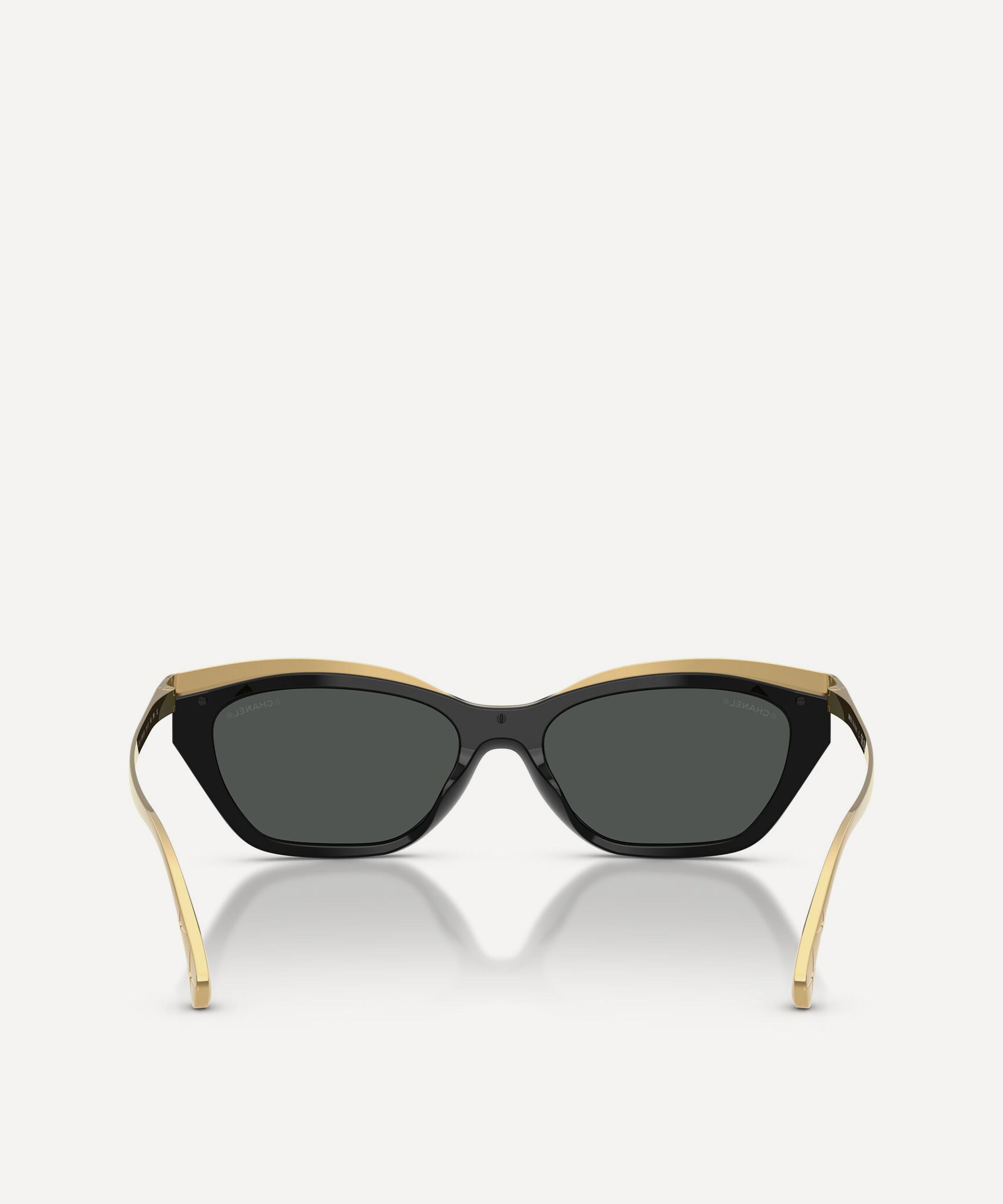 CHANEL - Cat-Eye Metal Sunglasses image number 4