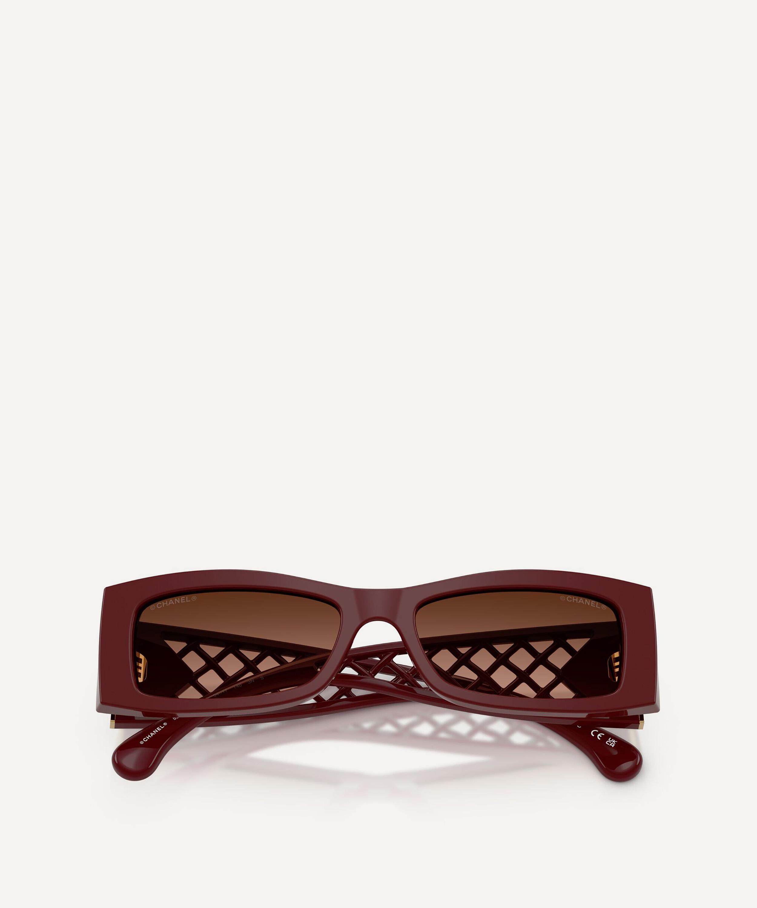 CHANEL - Rectangle Acetate Sunglasses image number 3