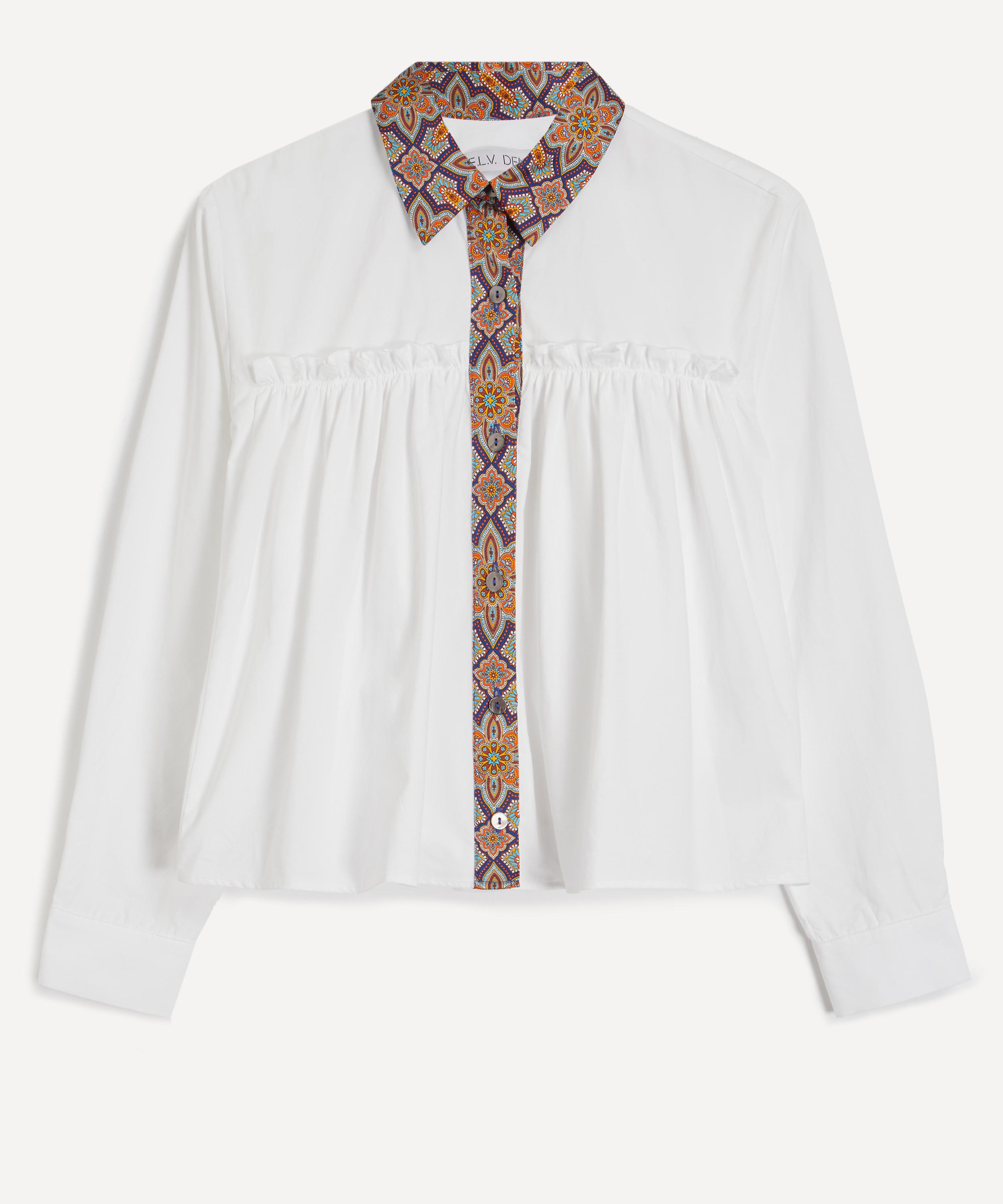 E.L.V. Denim - Celia Liberty Fabrics-Trimmed Shirt