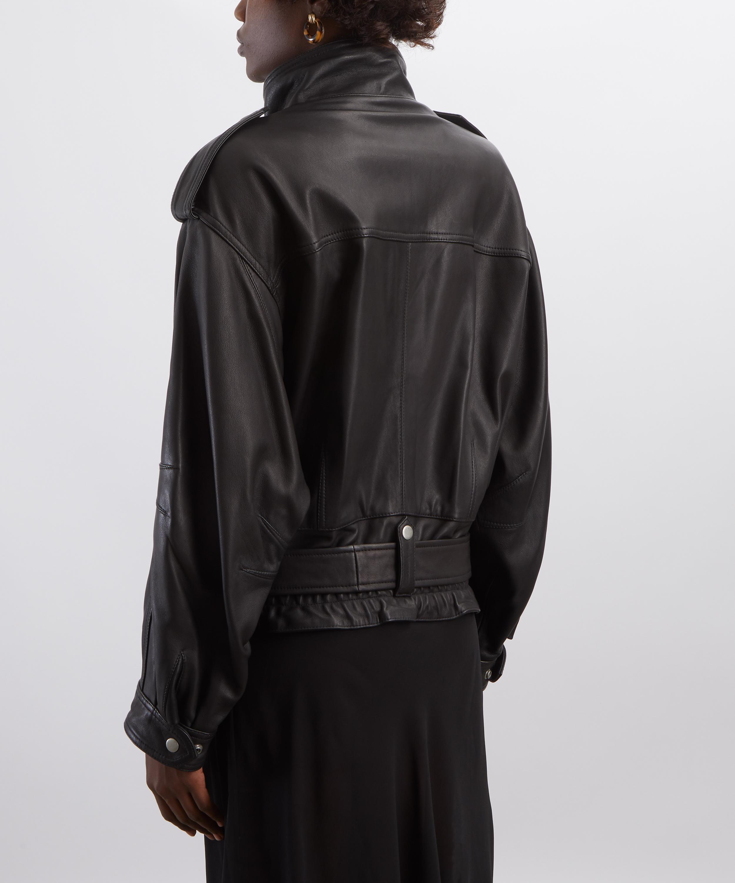 Isabel Marant - Farza Leather Biker Jacket image number 3