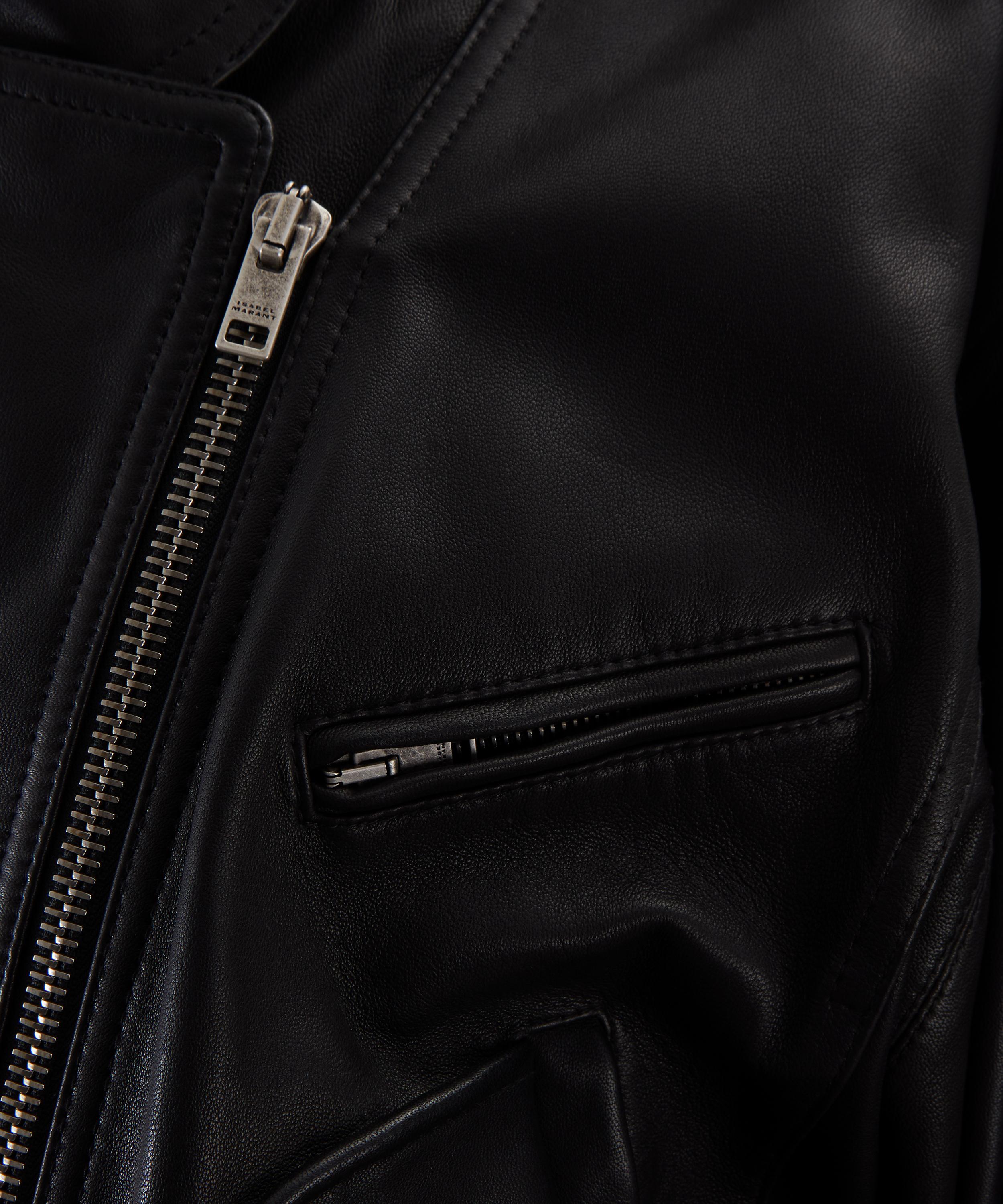 Isabel Marant - Farza Leather Biker Jacket image number 4