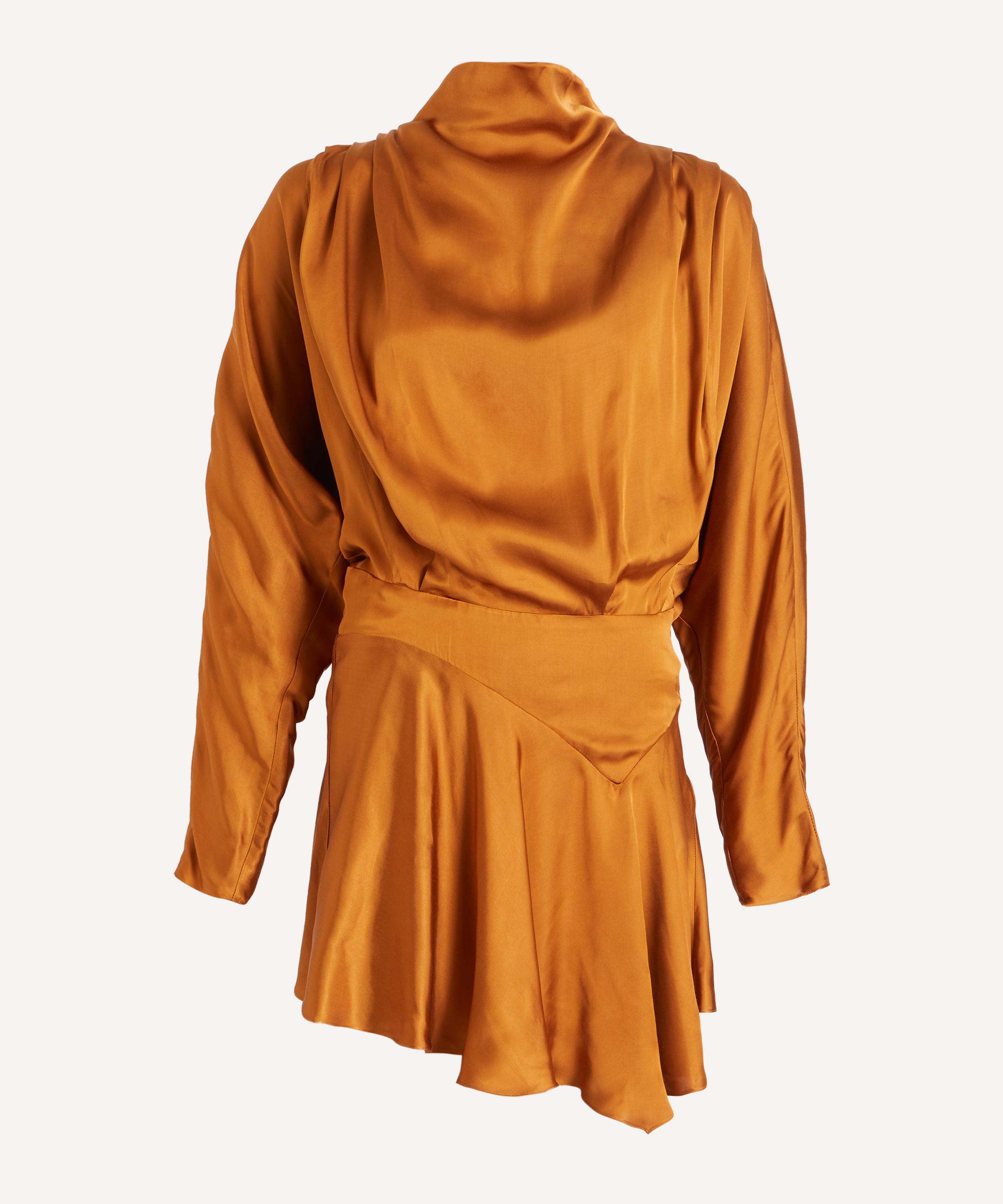 Isabel Marant - Nelin Caramel Drape Satin Dress