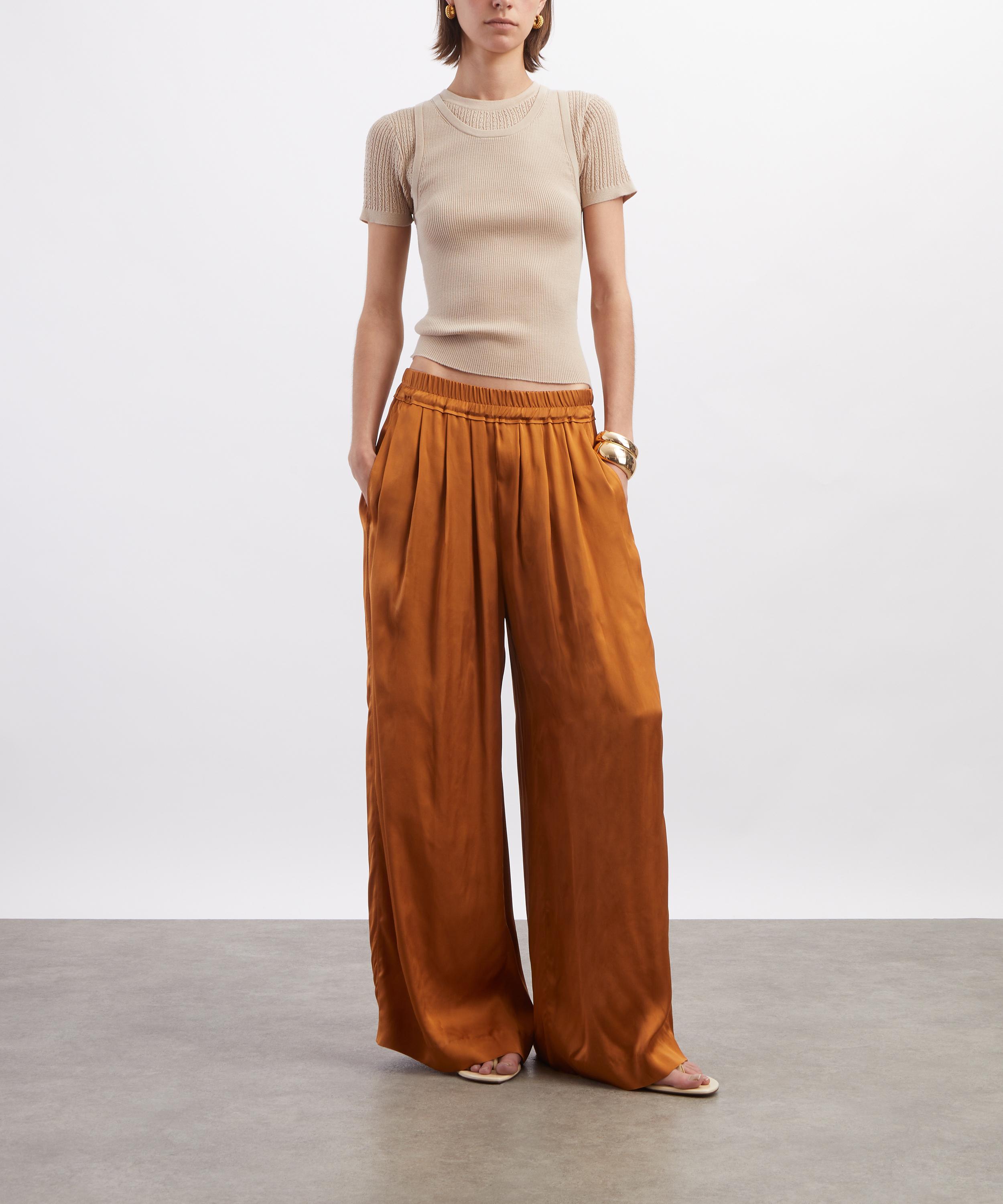 Isabel Marant - Nolia Caramel Satin Trousers image number 1