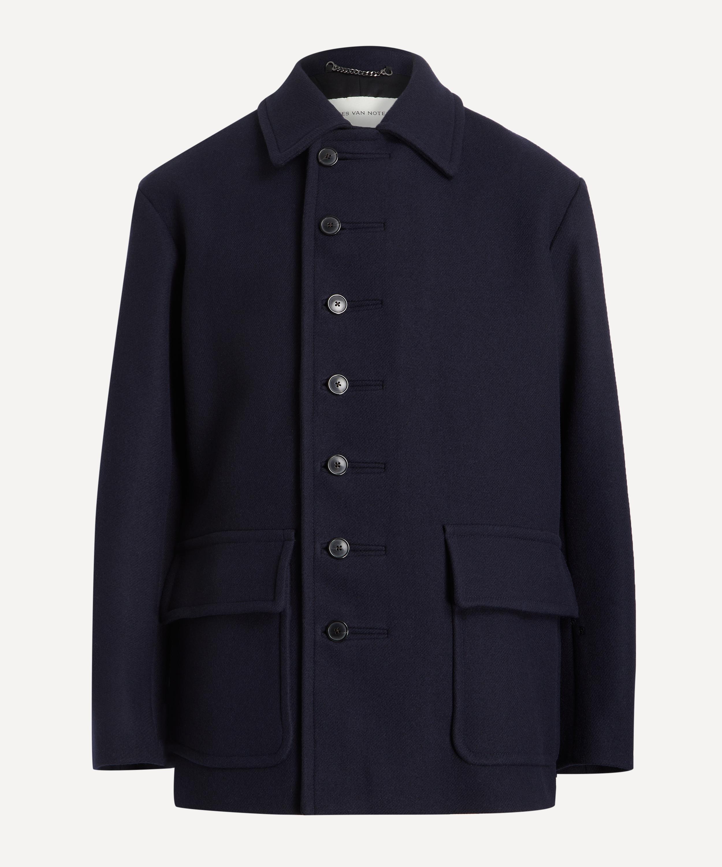 Dries Van Noten - Fitted Wool Coat in Navy