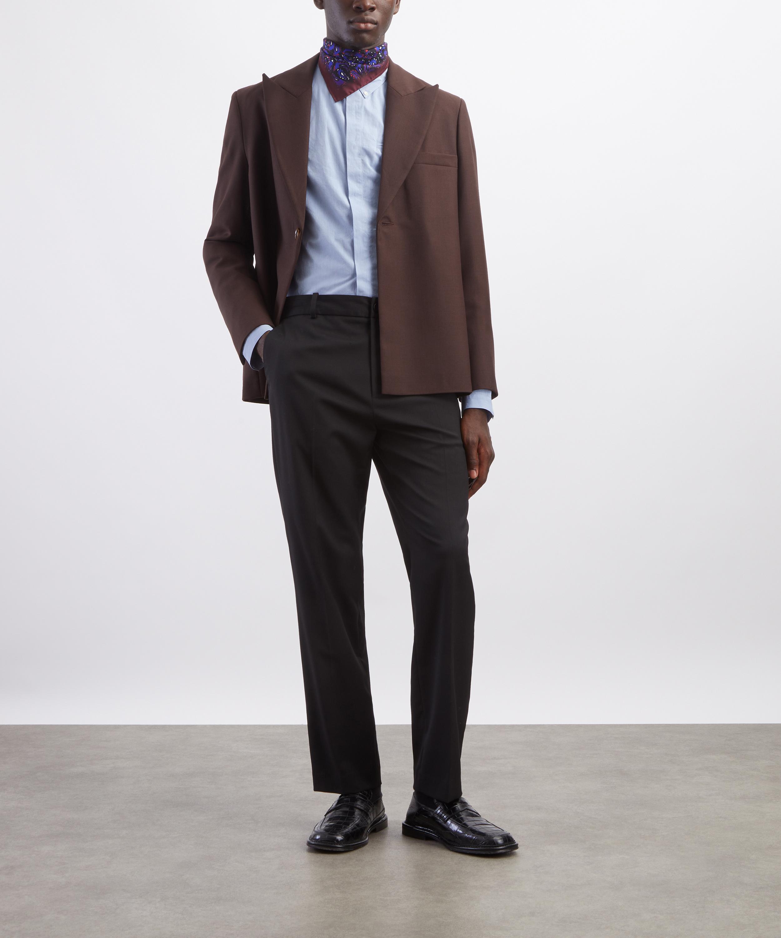Dries Van Noten - Blue Cropped Cotton Shirt image number 1