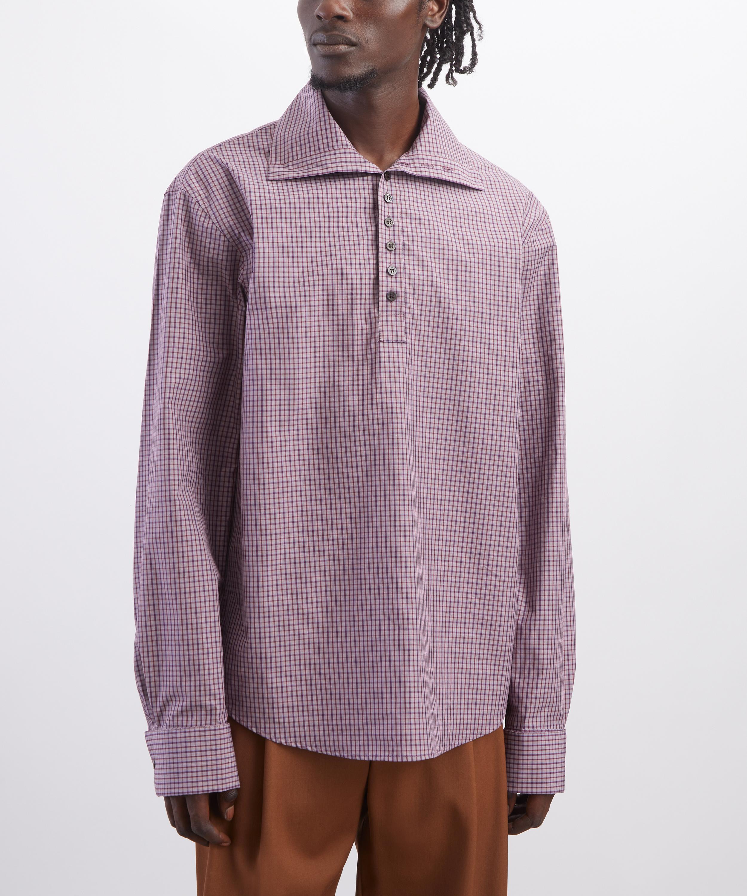 Dries Van Noten - Purple Check Shirt image number 2