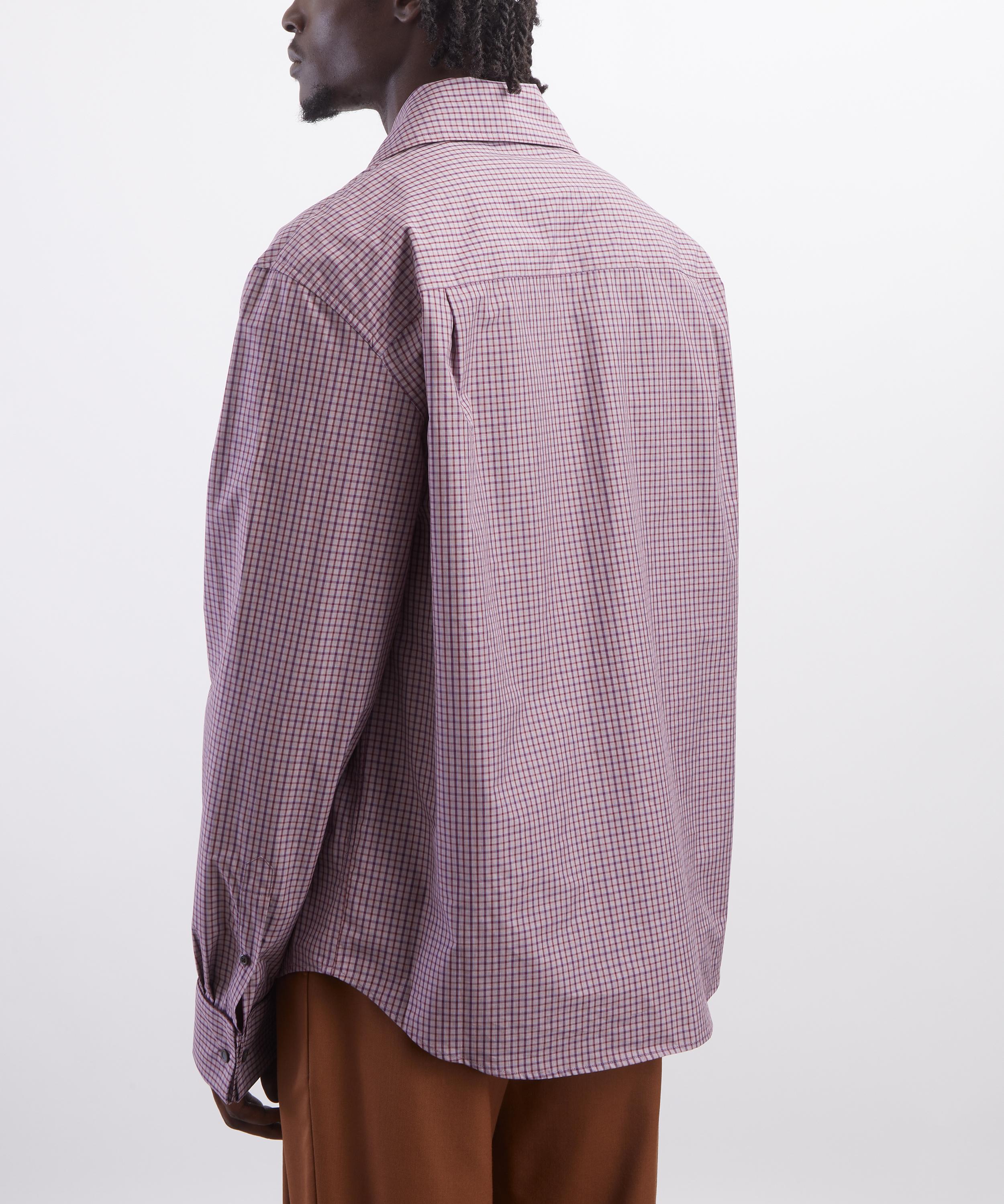 Dries Van Noten - Purple Check Shirt image number 3
