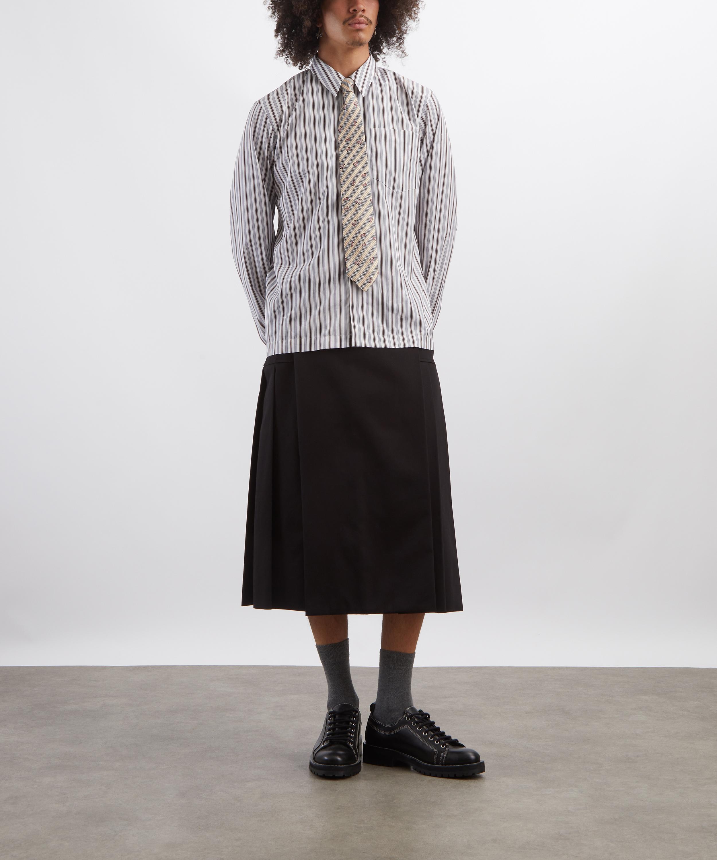 Dries Van Noten - Corran Zipped Shirt in Striped Poplin image number 1