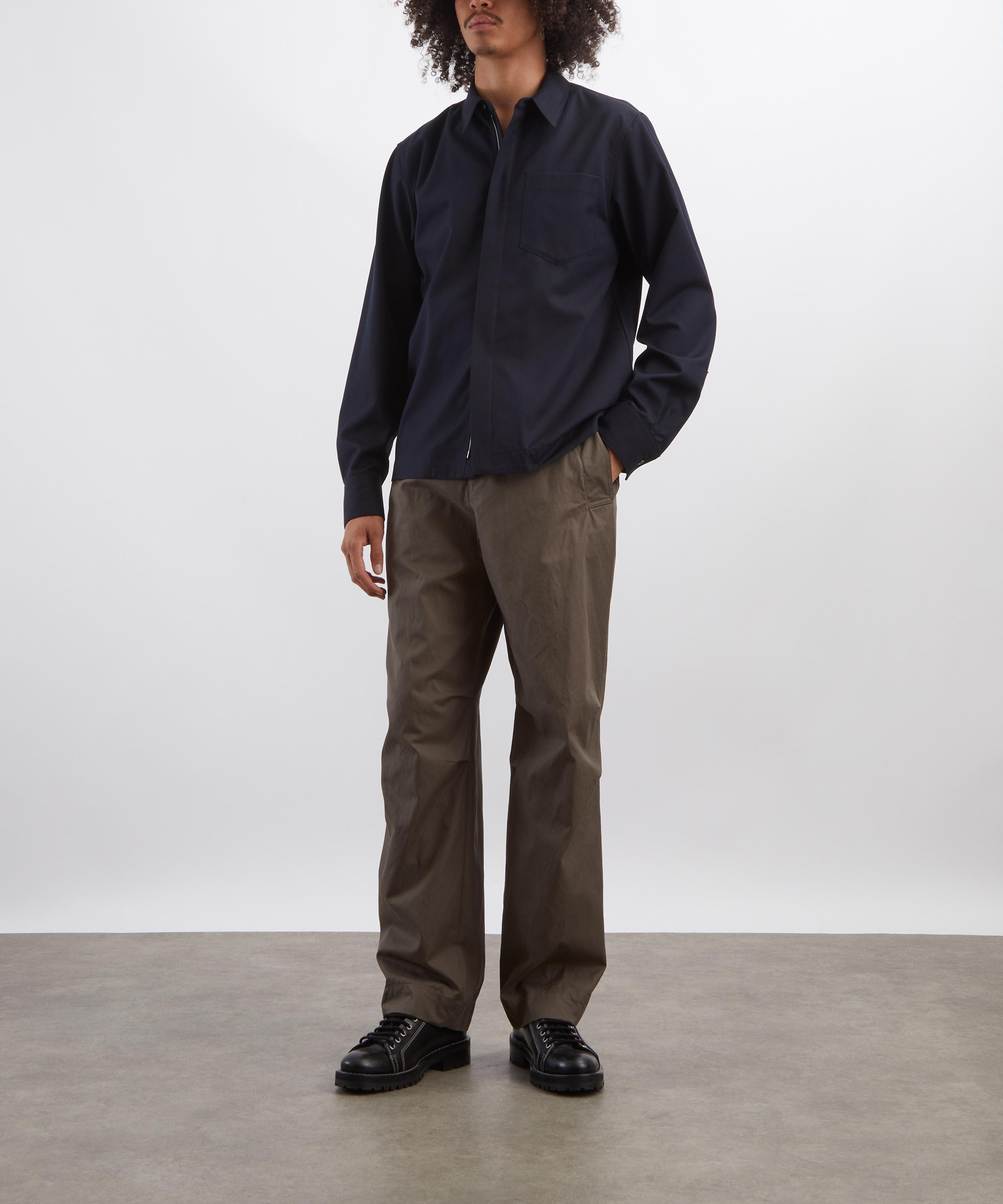 Dries Van Noten - Corran Zipped Shirt in Navy image number 1