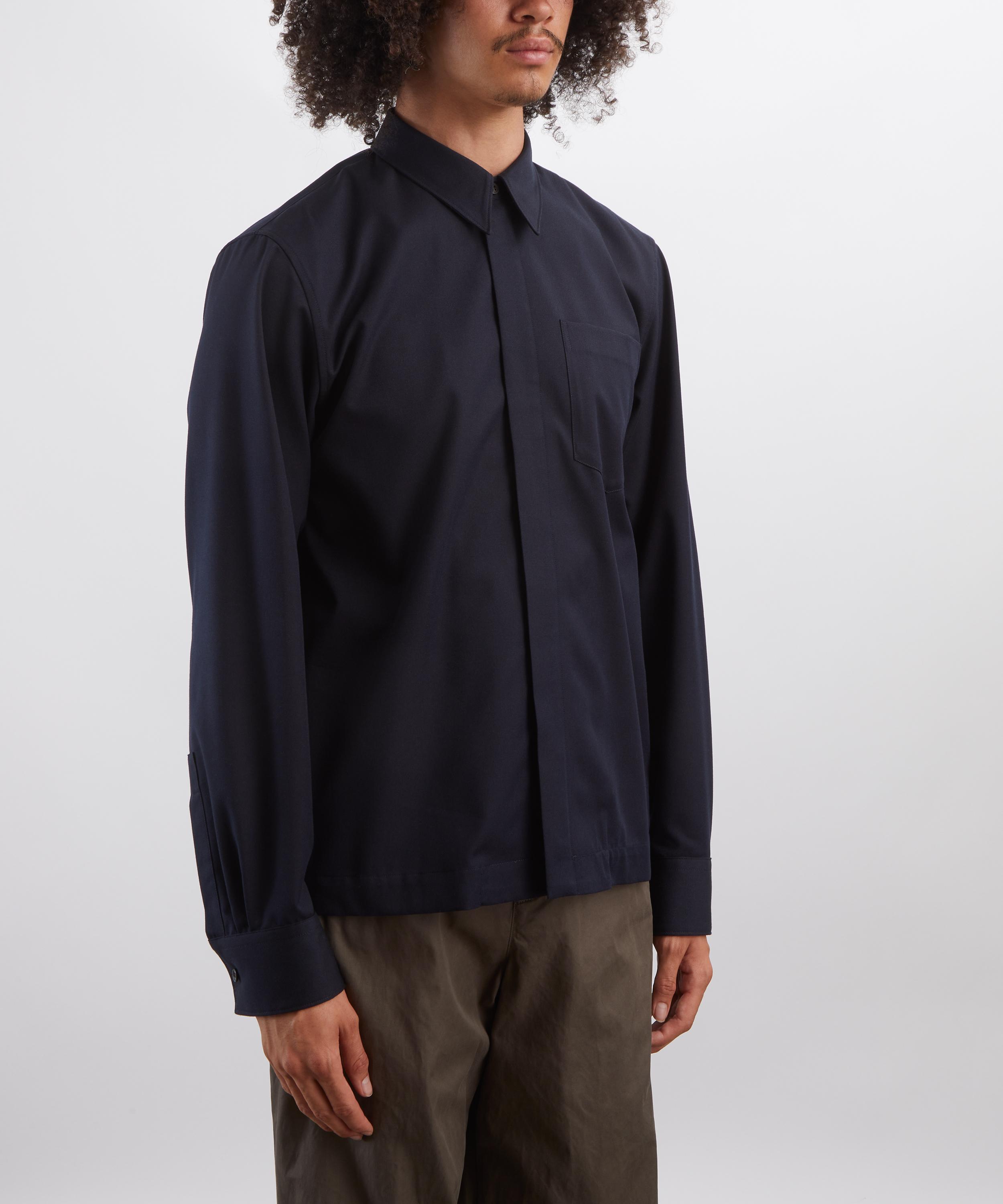 Dries Van Noten - Corran Zipped Shirt in Navy image number 2