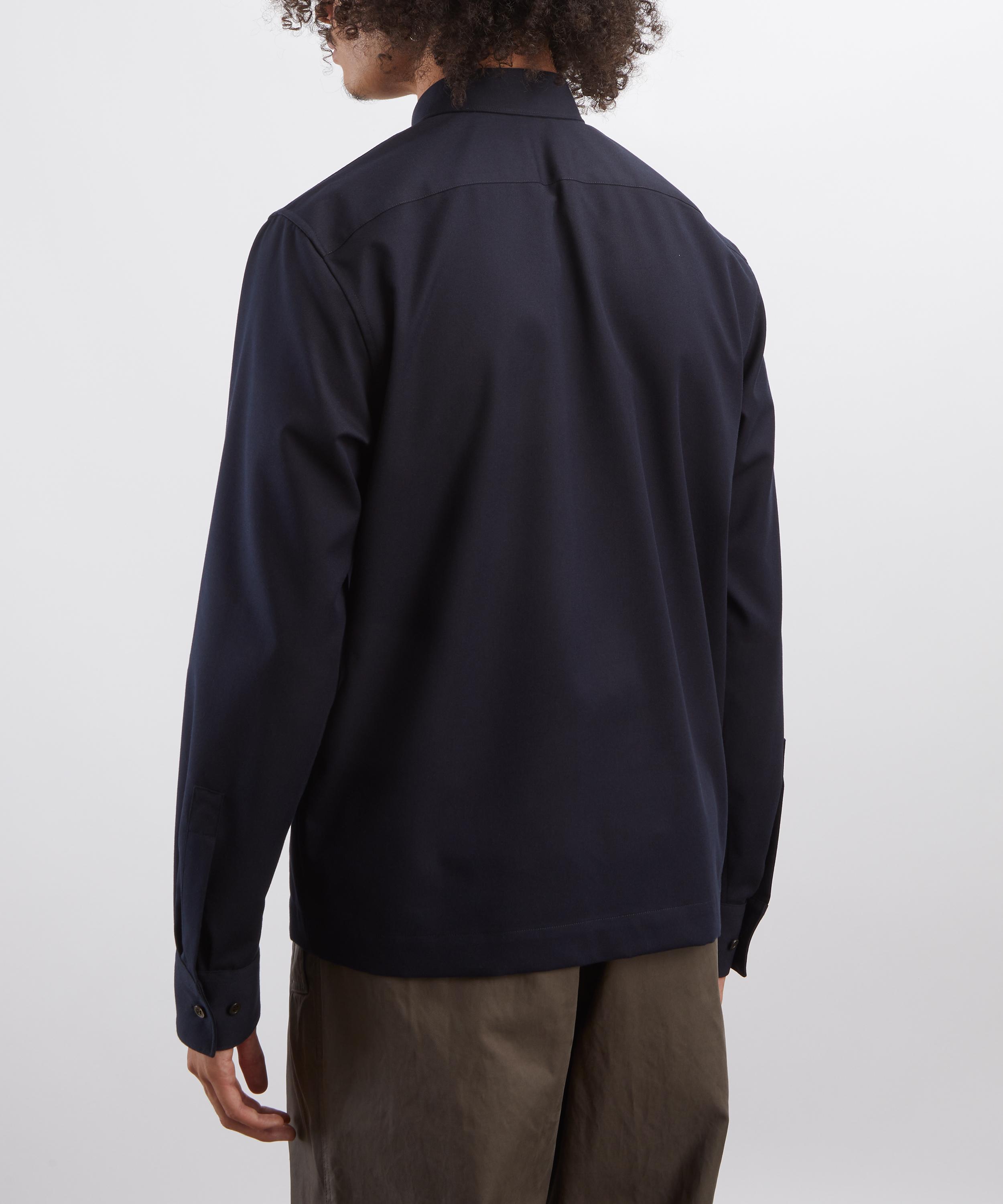 Dries Van Noten - Corran Zipped Shirt in Navy image number 3