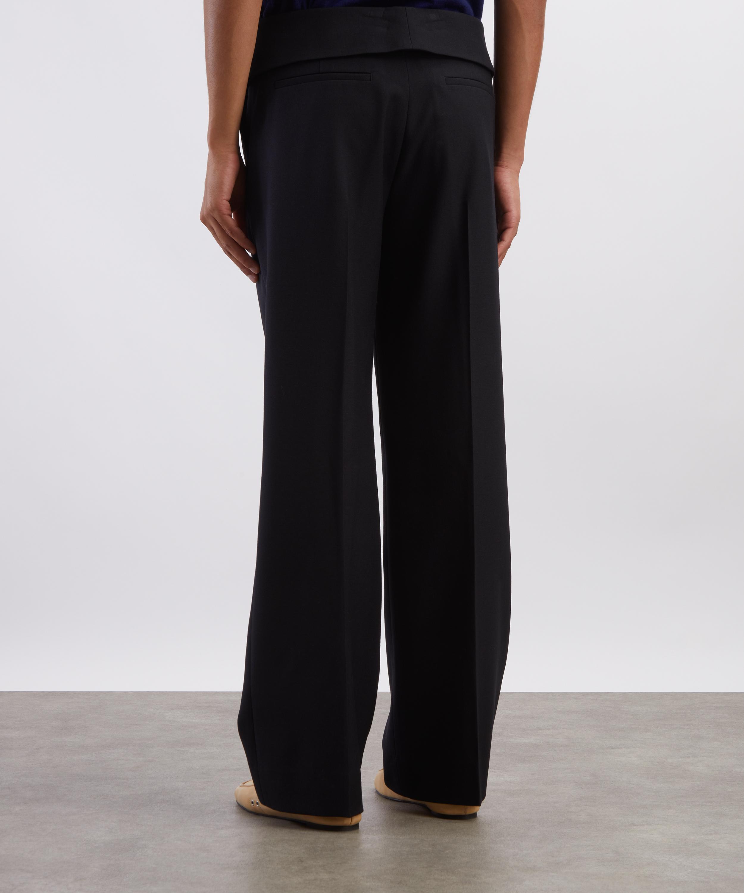Dries Van Noten - Navy Folded Wool Trousers image number 3