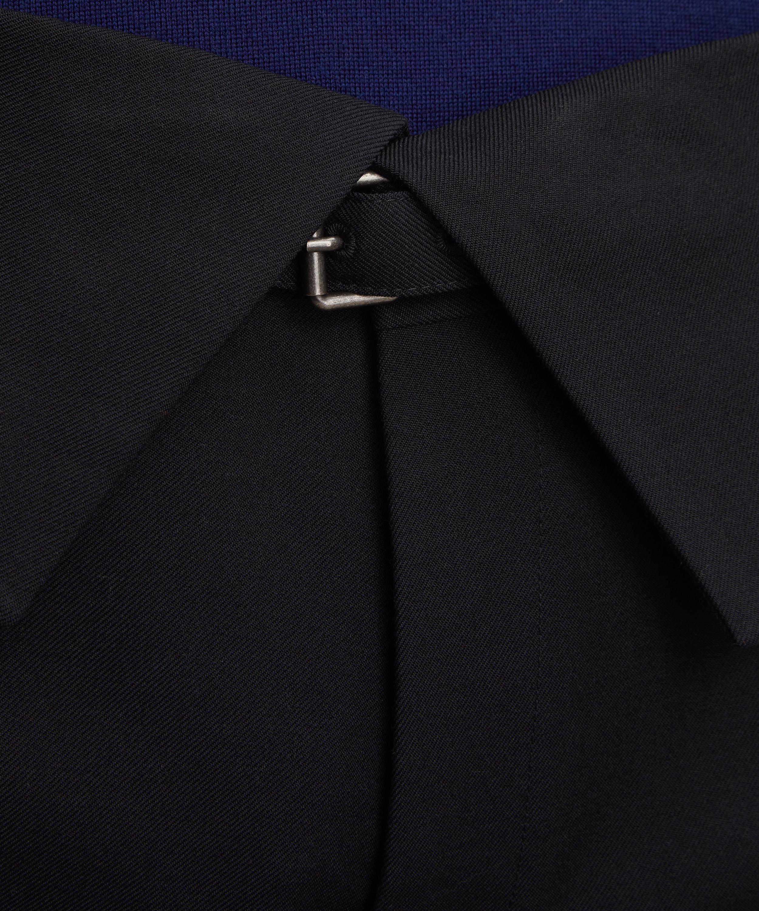 Dries Van Noten - Navy Folded Wool Trousers image number 4