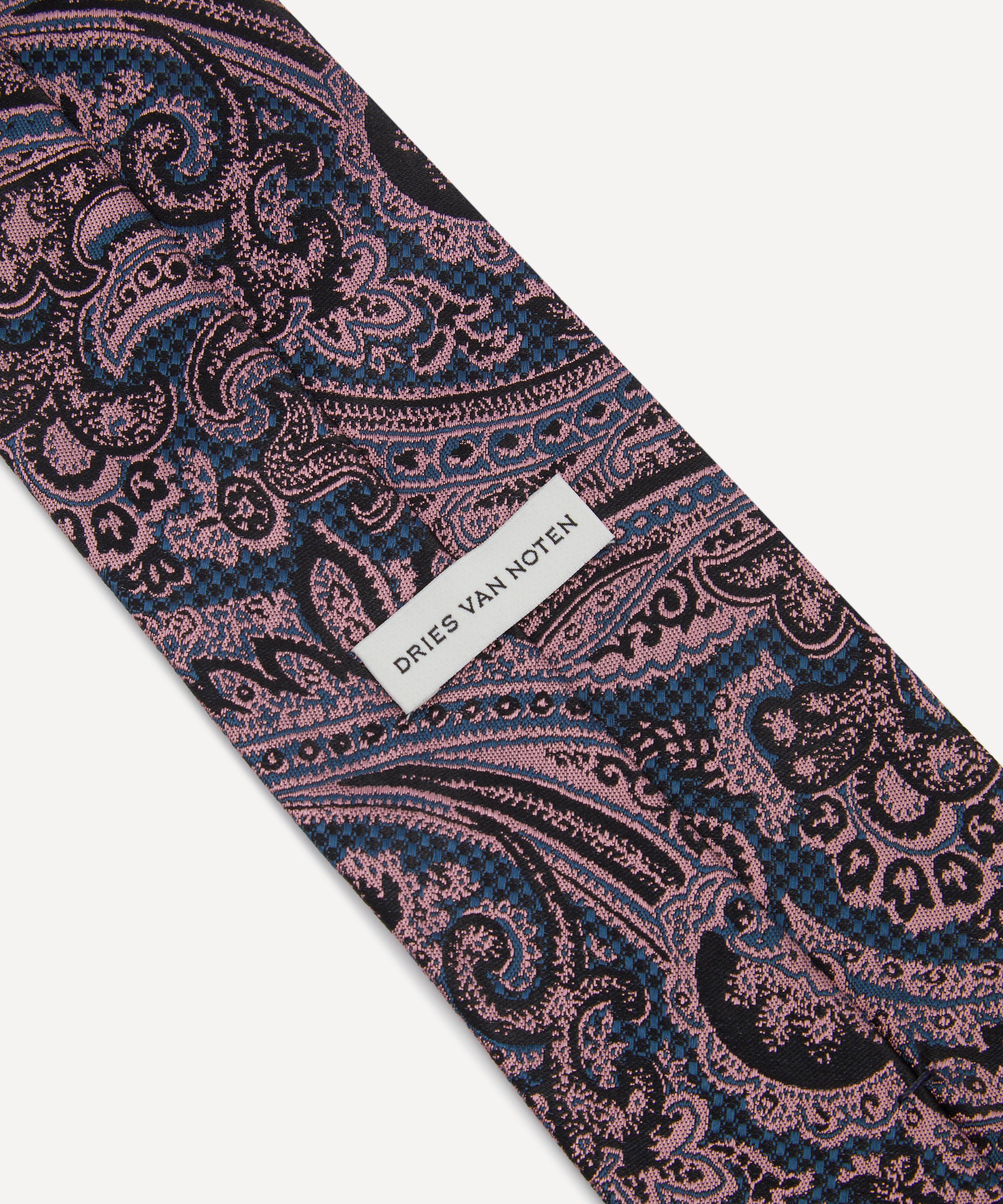 Dries Van Noten - Paisley Printed Silk Tie image number 1