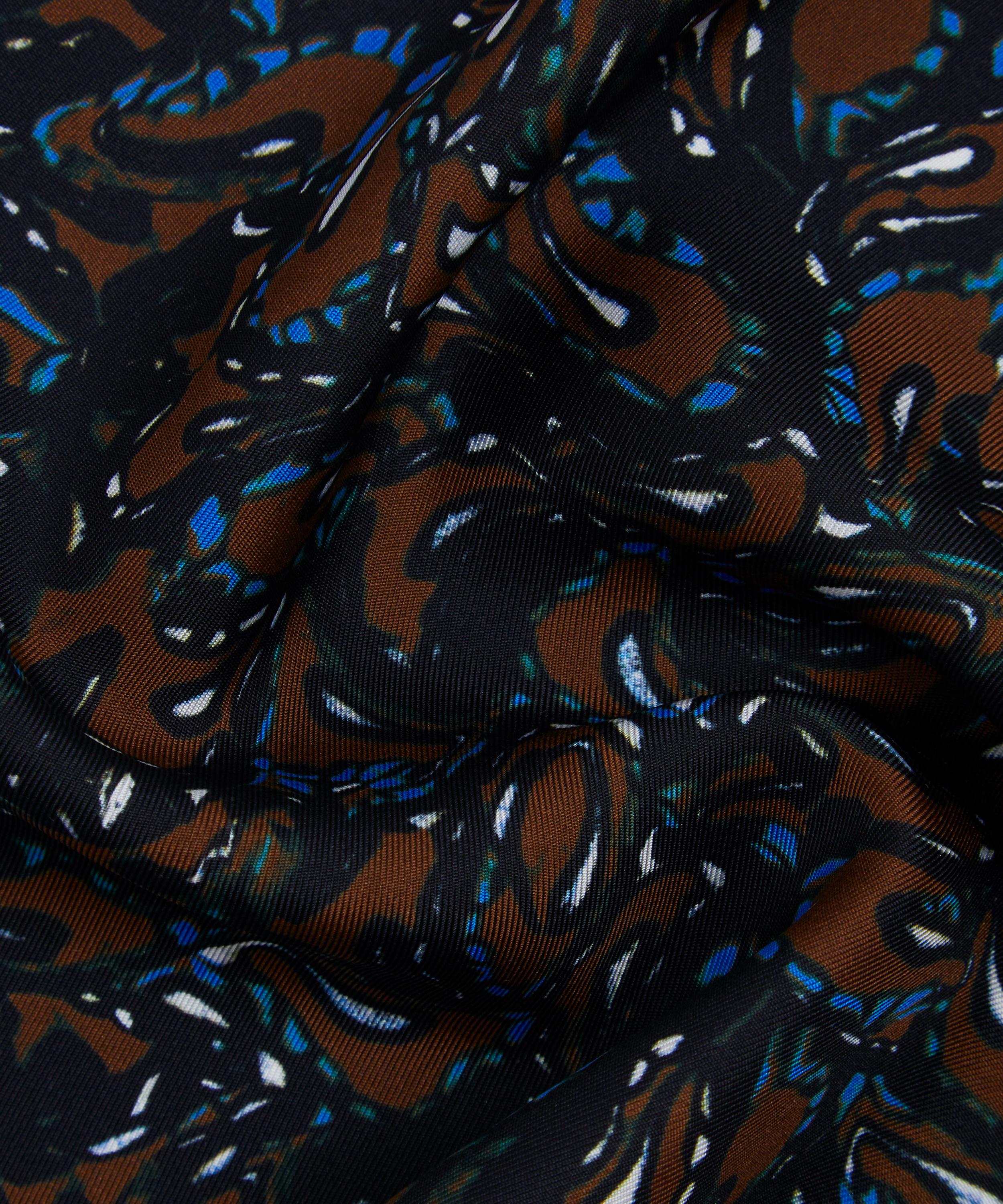 Dries Van Noten - Blue Silk Pocket Square image number 3
