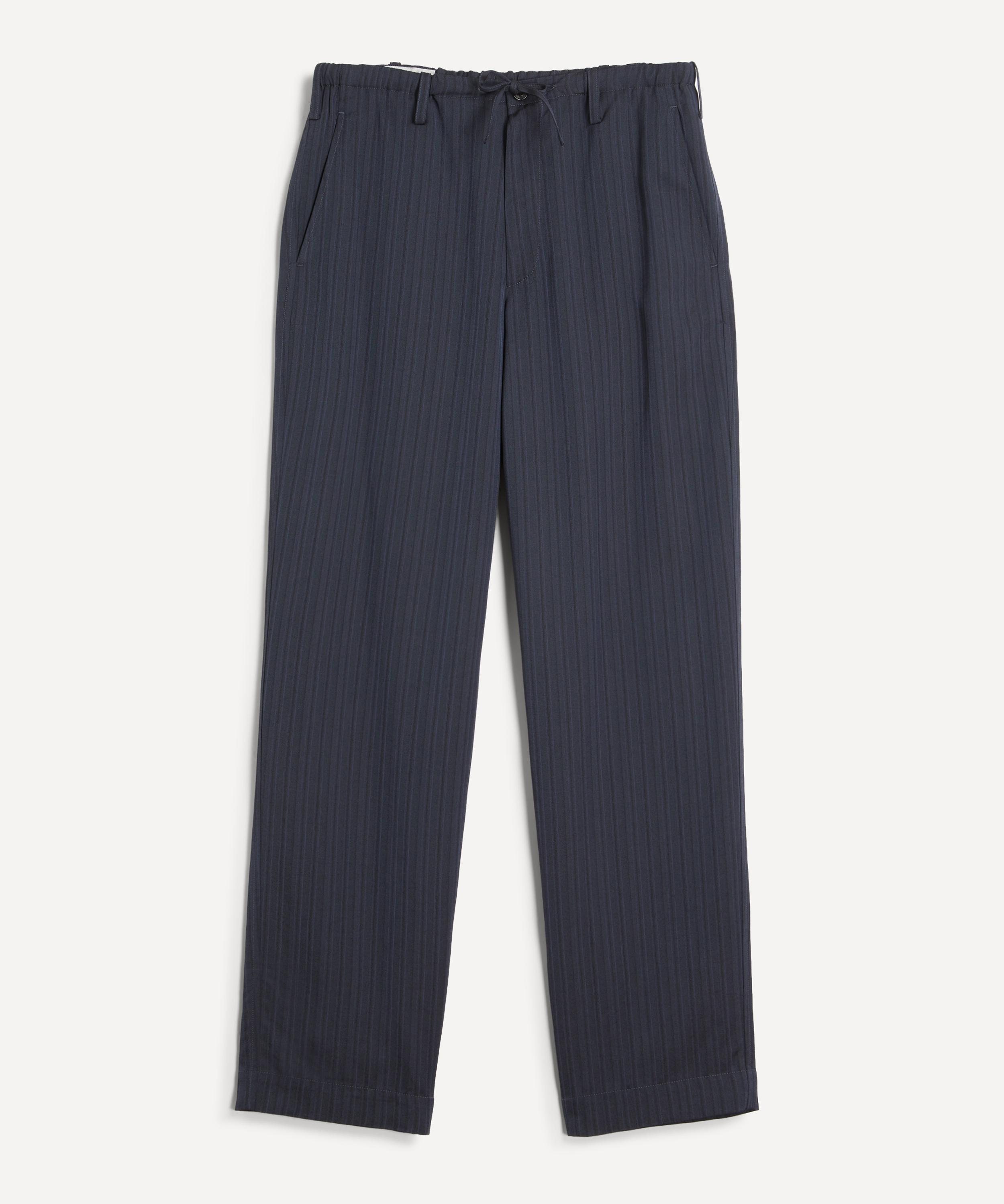 Dries Van Noten - Navy Drawstring Trousers image number 0