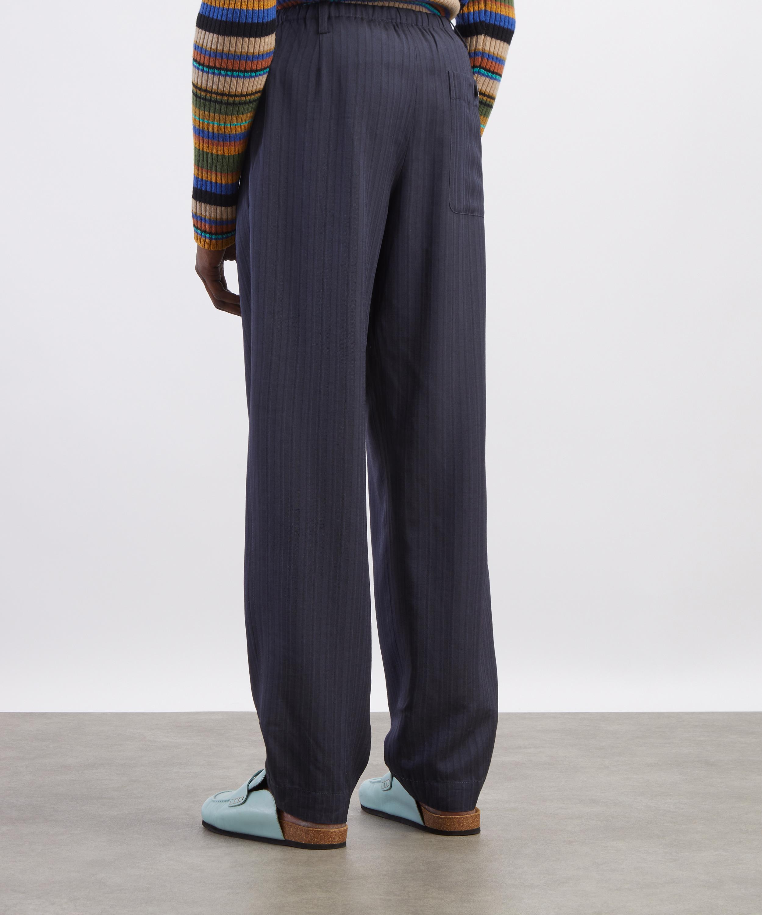 Dries Van Noten - Navy Drawstring Trousers image number 3