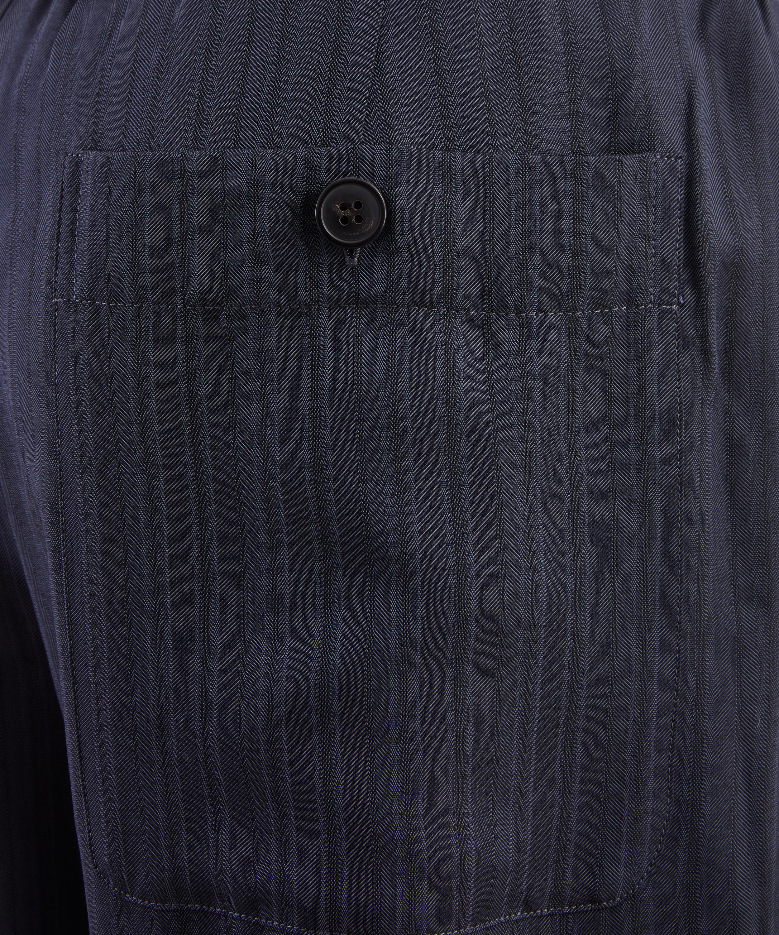 Dries Van Noten - Navy Drawstring Trousers image number 4