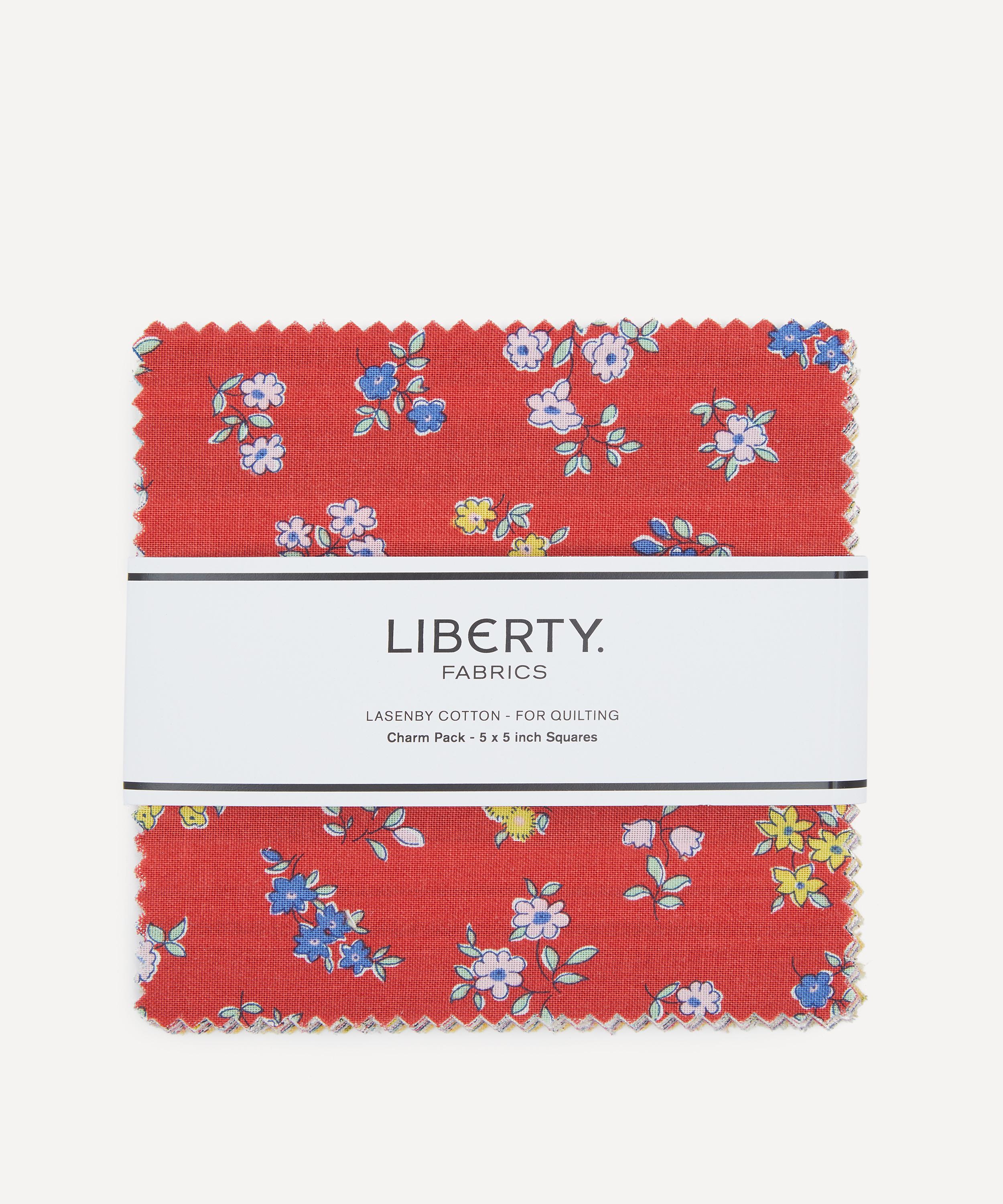 Liberty Fabrics - Red Lasenby Quilting Cotton 5&rdquo; x 5&rdquo; Squares image number 0