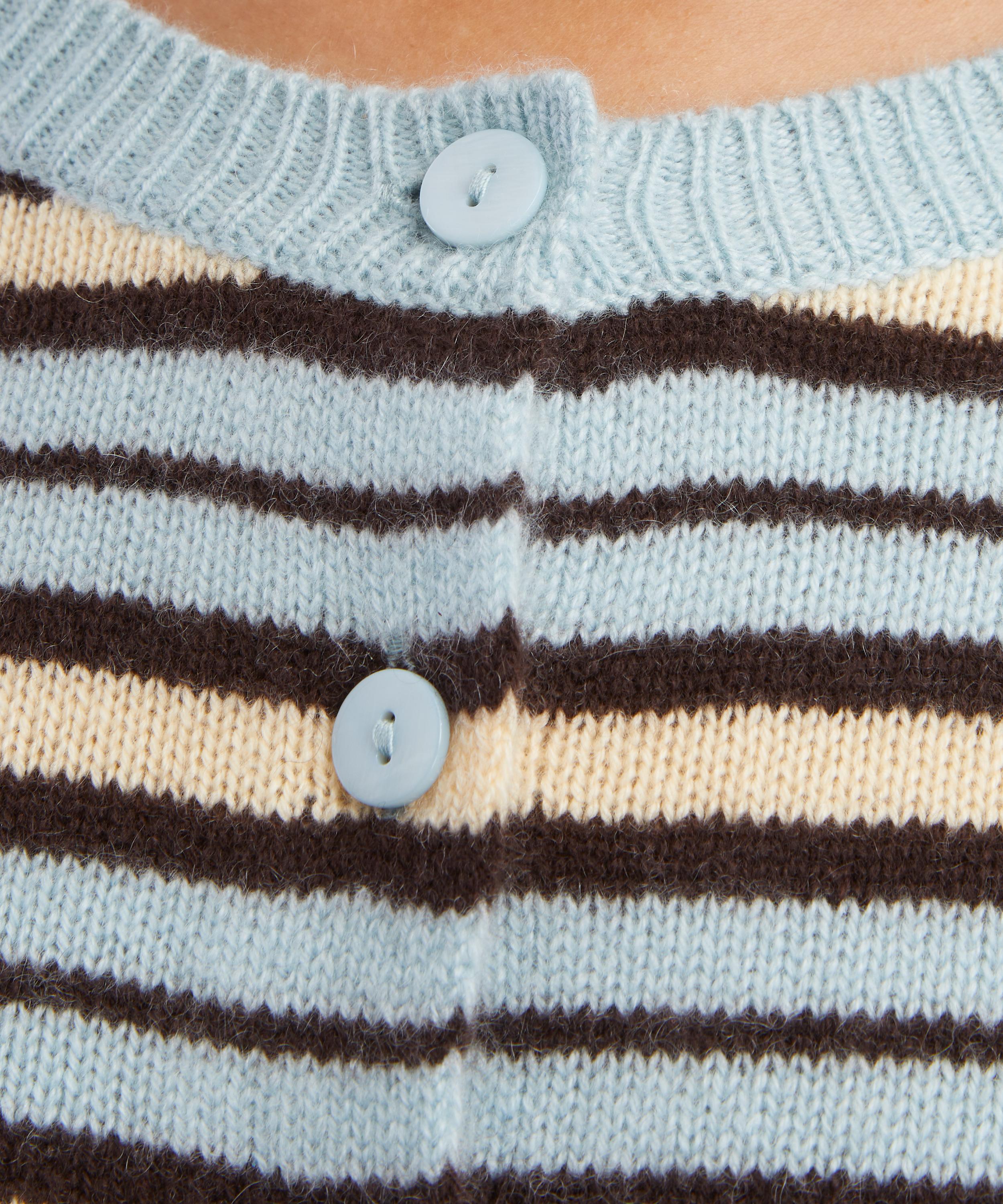 Reformation - Clara Aquamarine Multi-Stripe Cashmere Cardigan&nbsp; image number 4