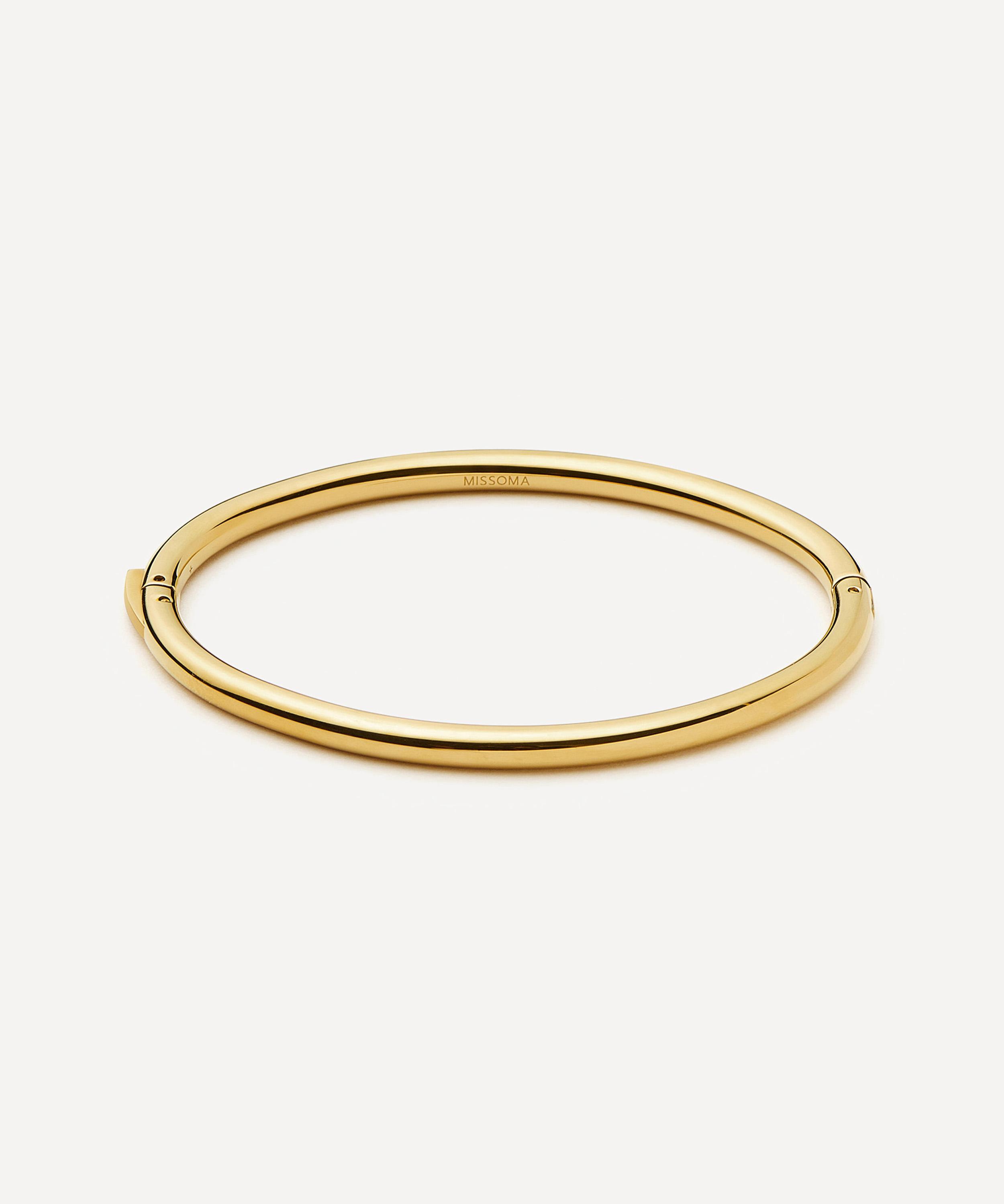 Missoma - 18ct Gold-Plated Classic Round Hinged Bangle Bracelet