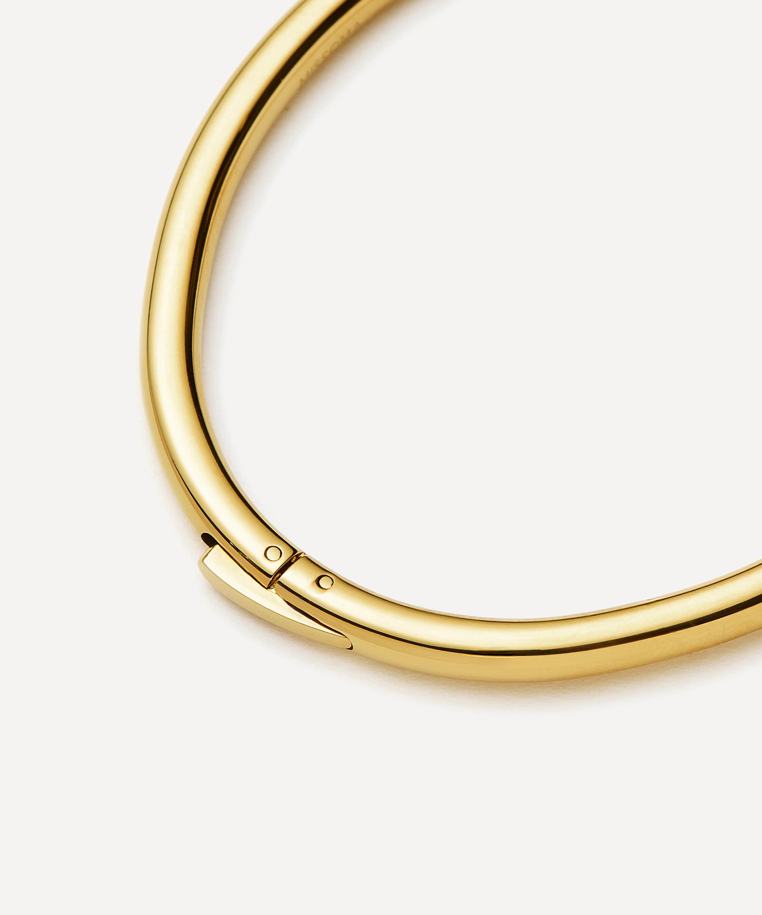 Missoma - 18ct Gold-Plated Classic Round Hinged Bangle Bracelet image number 3