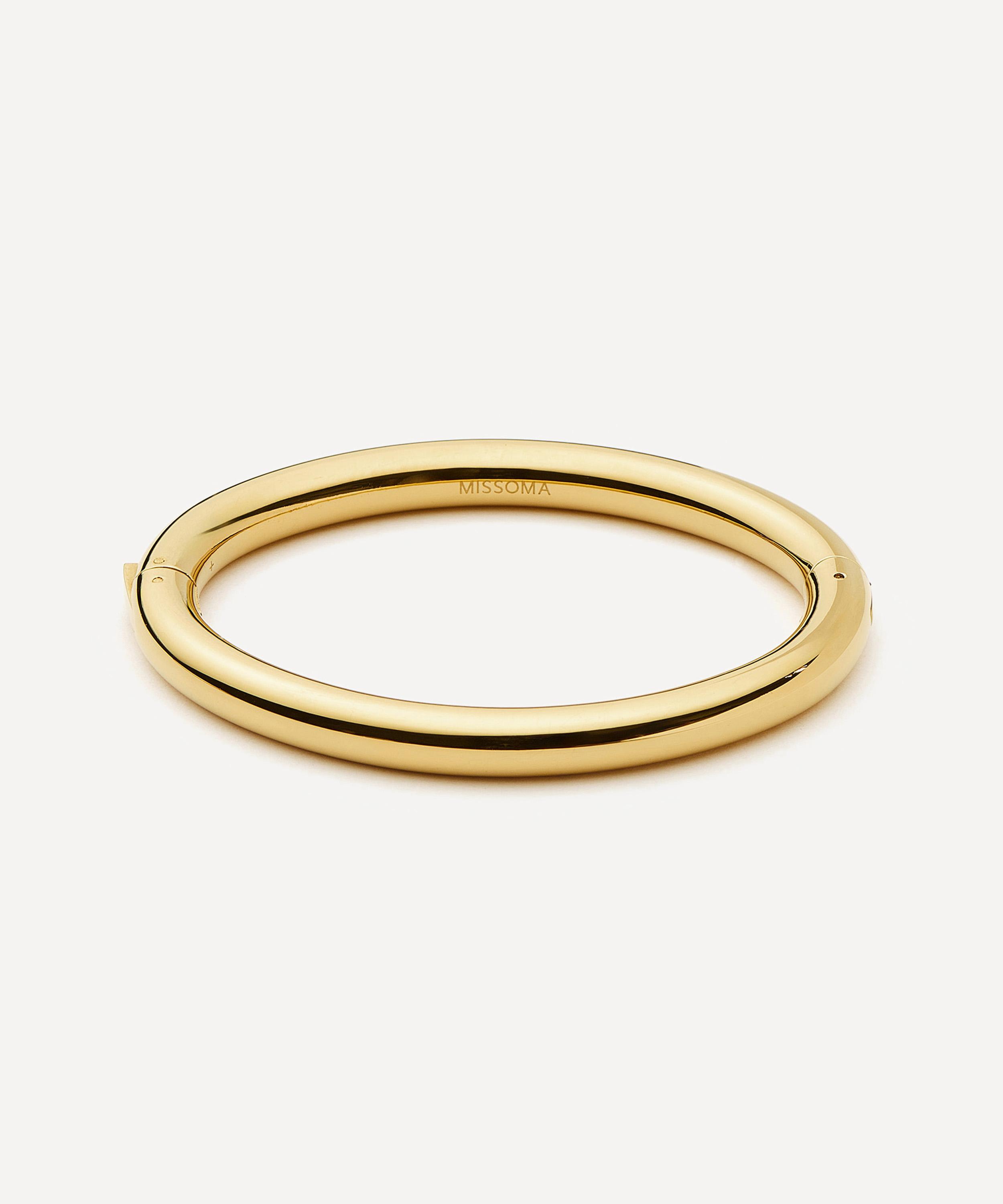 Missoma - 18ct Gold-Plated Chunky Round Hinged Bangle Bracelet