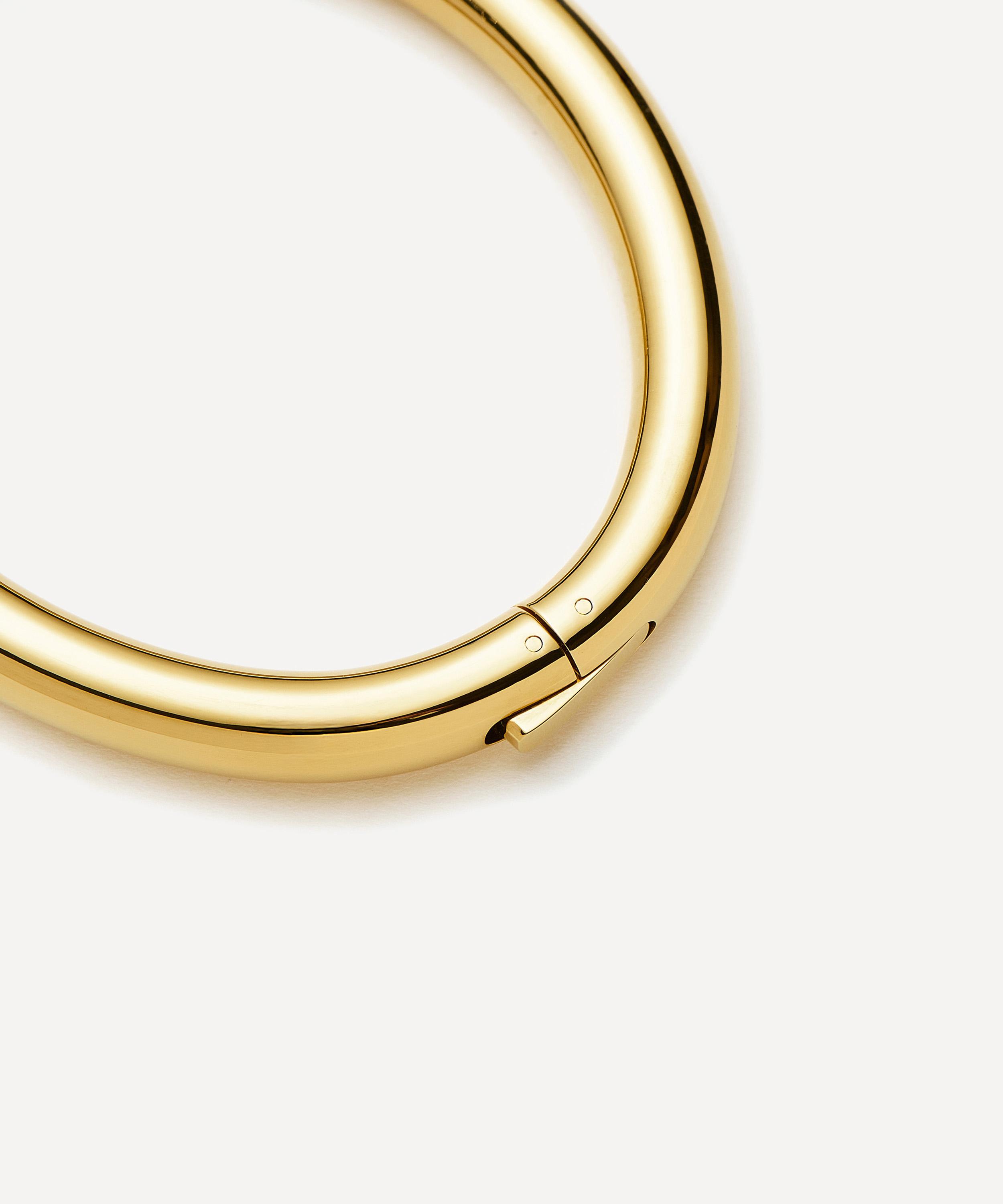Missoma - 18ct Gold-Plated Chunky Round Hinged Bangle Bracelet image number 4