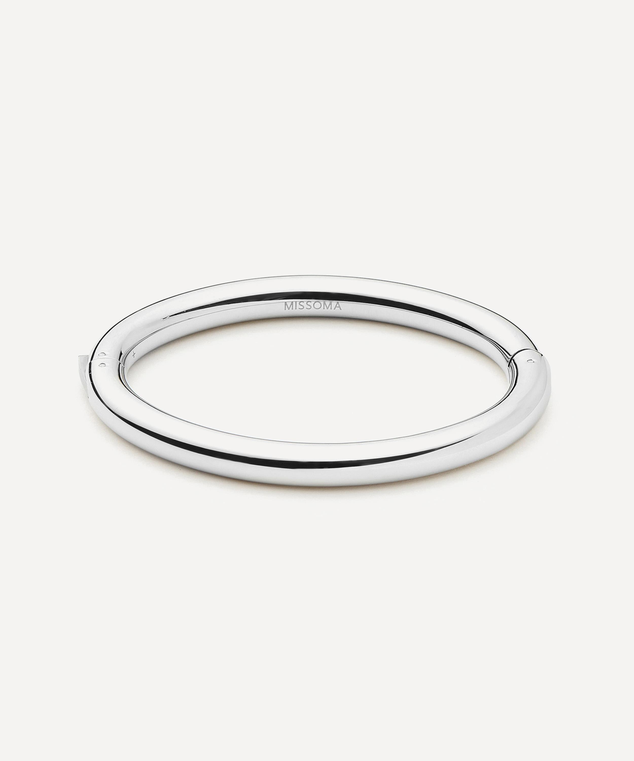 Missoma - Silver-Plated Chunky Round Hinged Bangle Bracelet