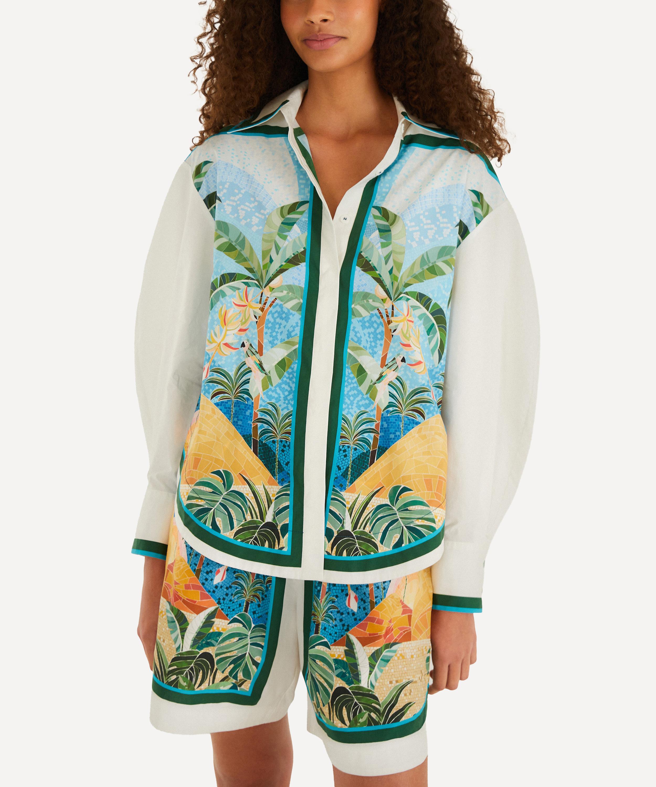 FARM Rio - Multicolor Rio Mosaic Collared Shirt