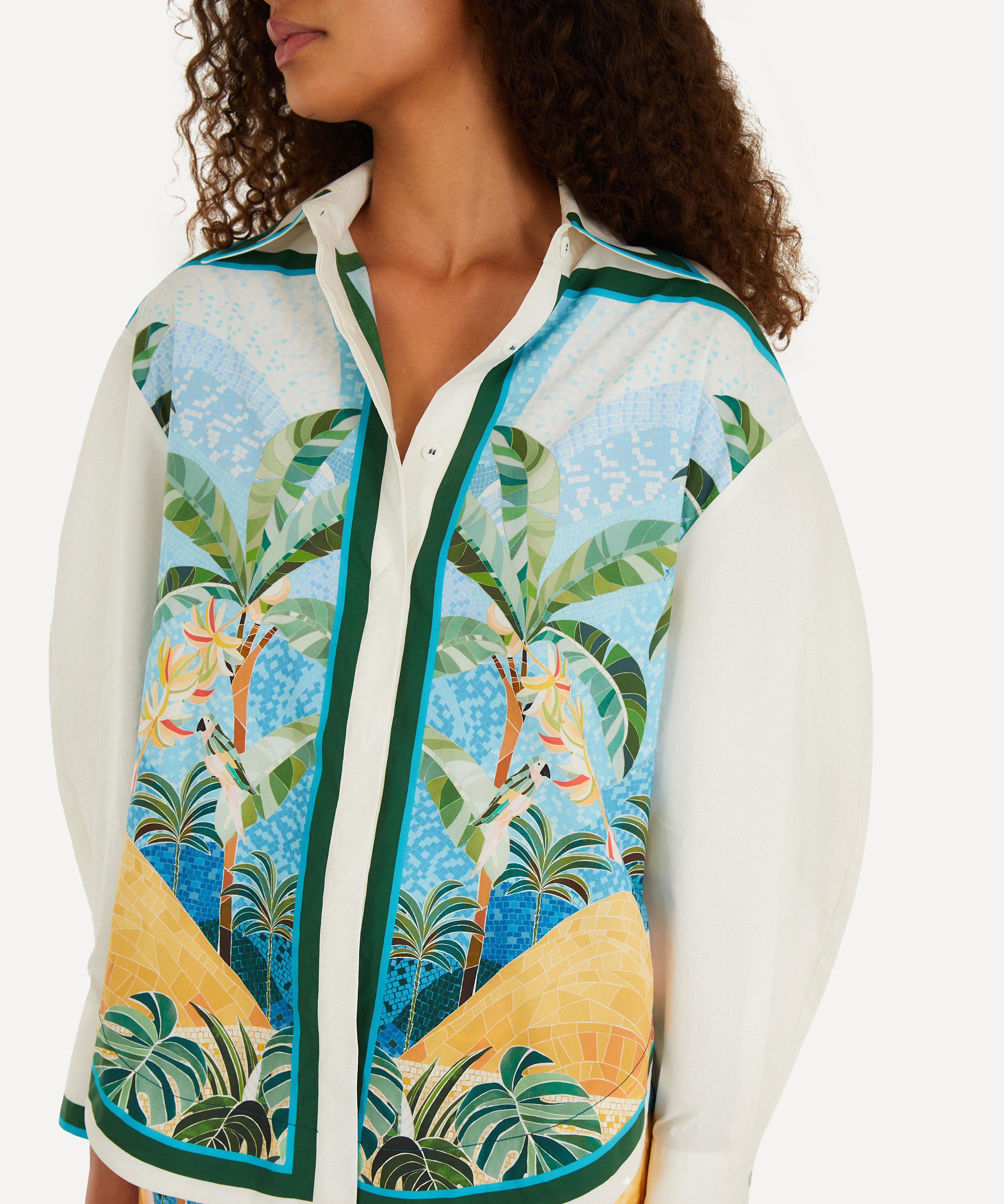 FARM Rio - Multicolor Rio Mosaic Collared Shirt image number 1