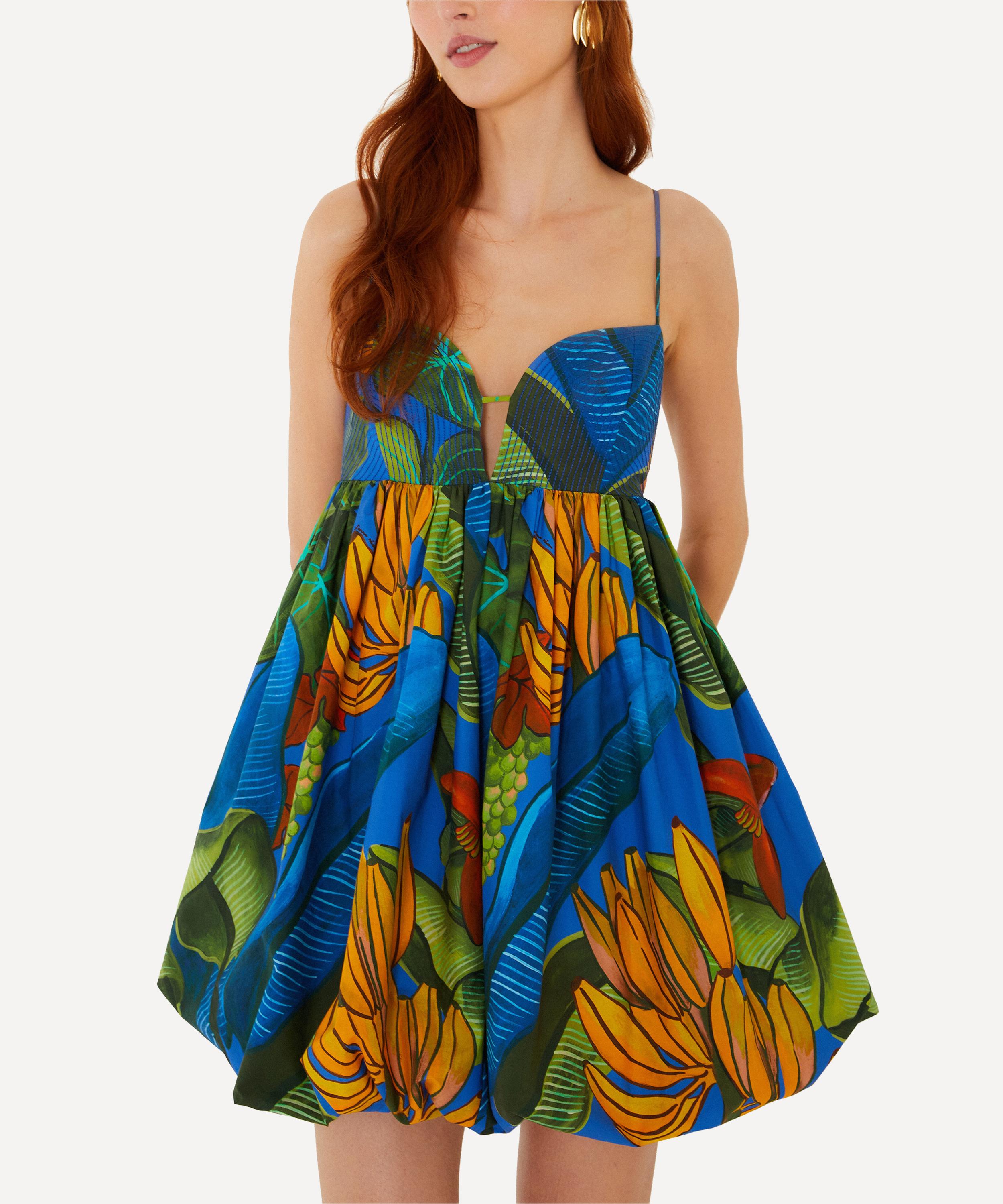 FARM Rio - Blue Banana Grapes Mini Dress