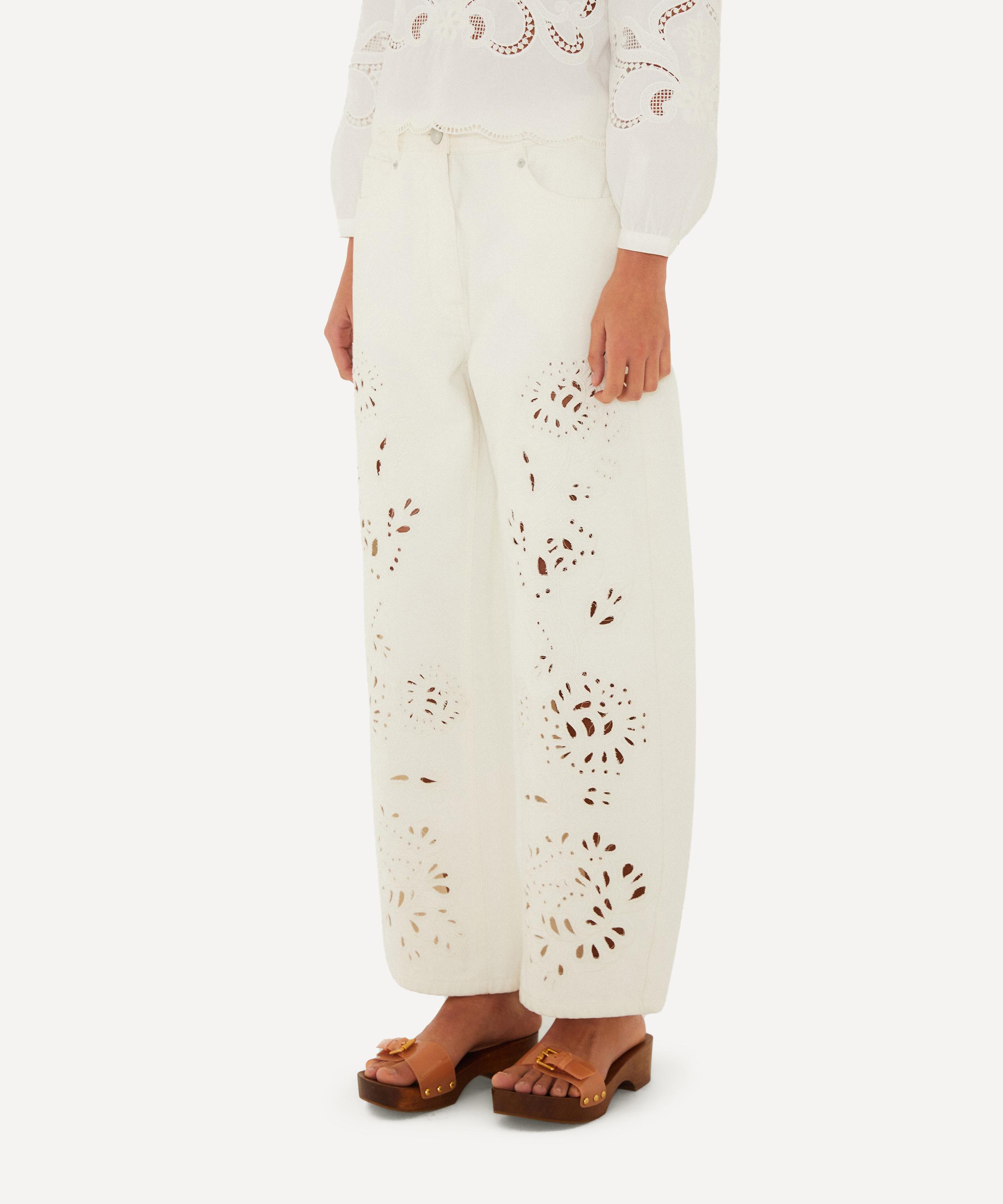 FARM Rio - White Richelieu Twill Trousers image number 1
