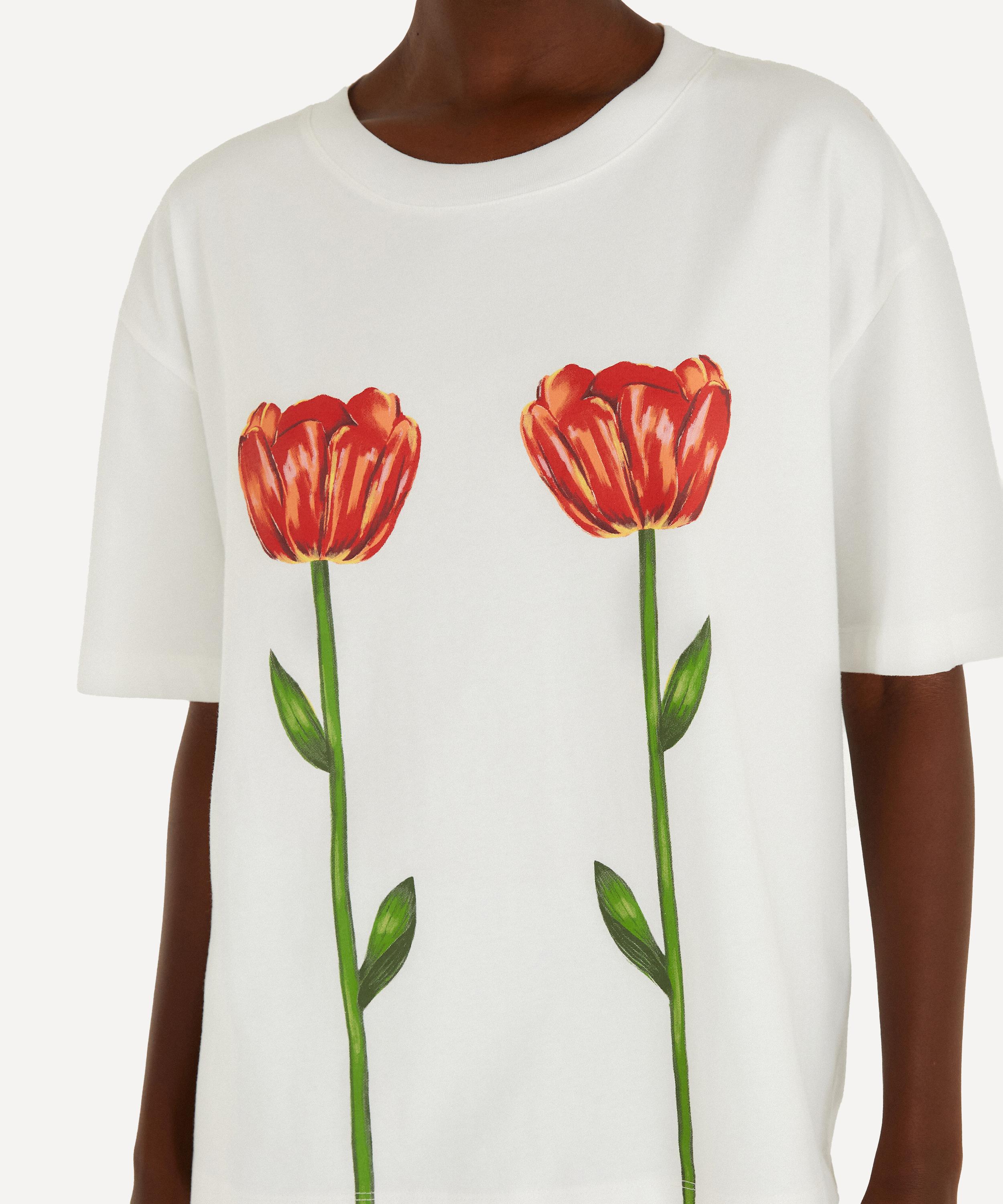 FARM Rio - White Tropical Rose Cotton T-Shirt image number 2