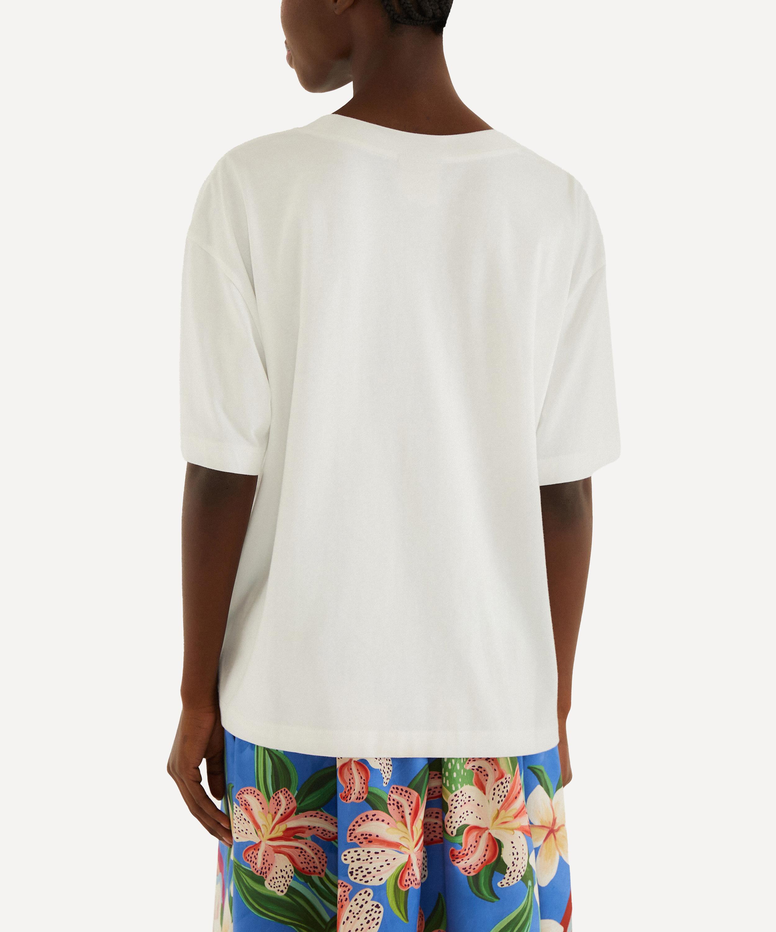 FARM Rio - White Tropical Rose Cotton T-Shirt image number 3