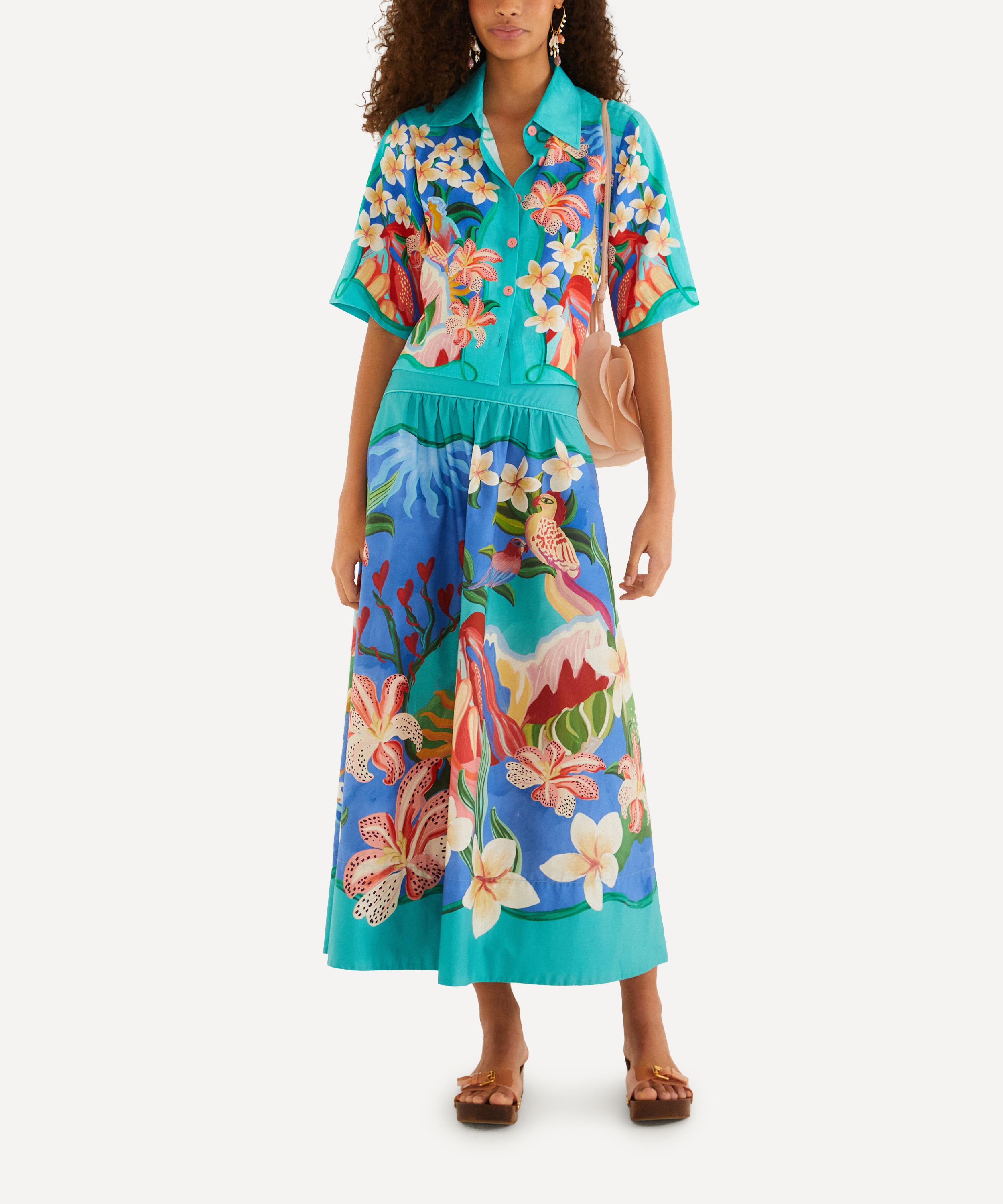 FARM Rio - Multicolor Garden Of Life Midi Skirt