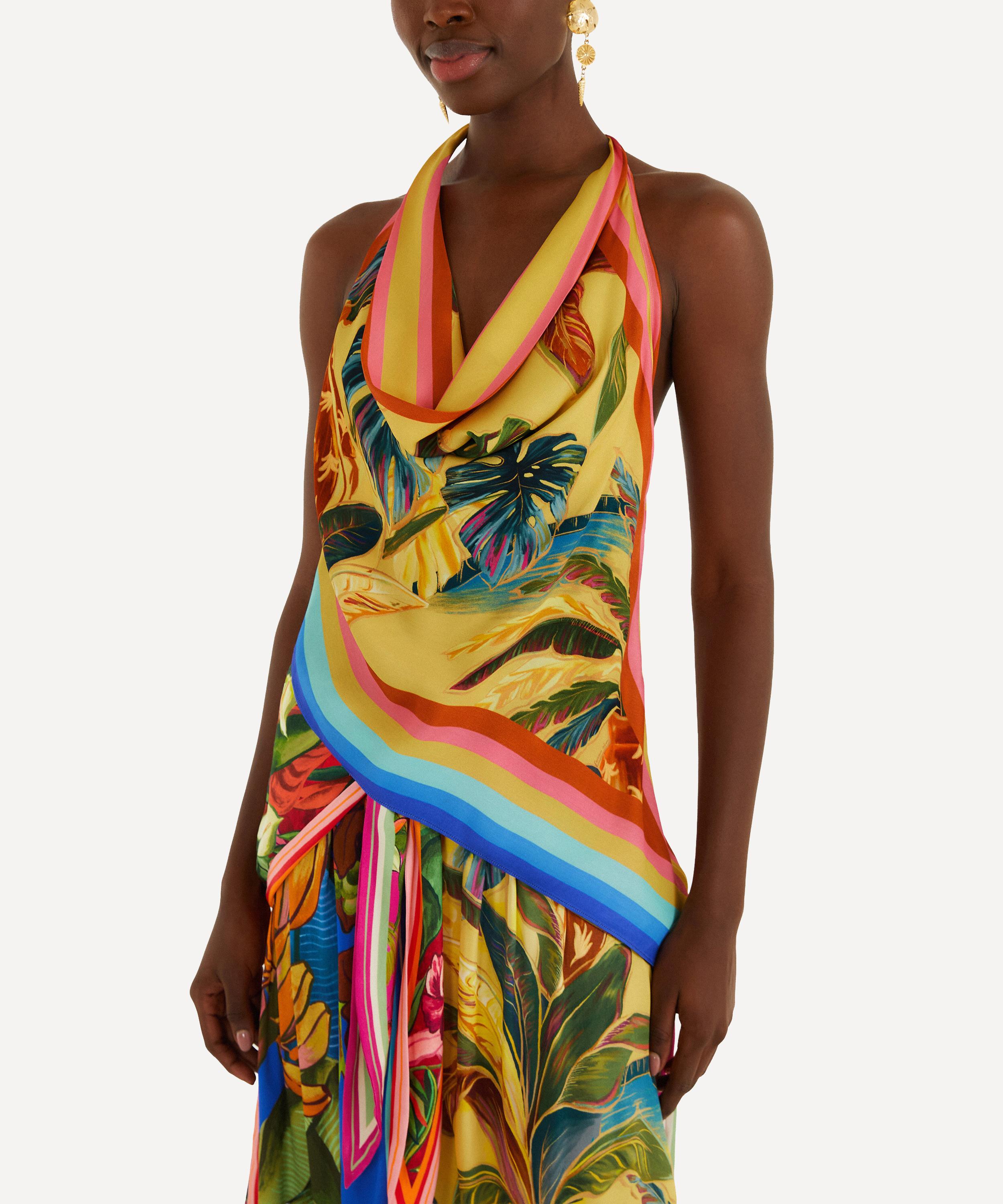 FARM Rio - Multicolour Rainbow Summer Scarf Blouse image number 0