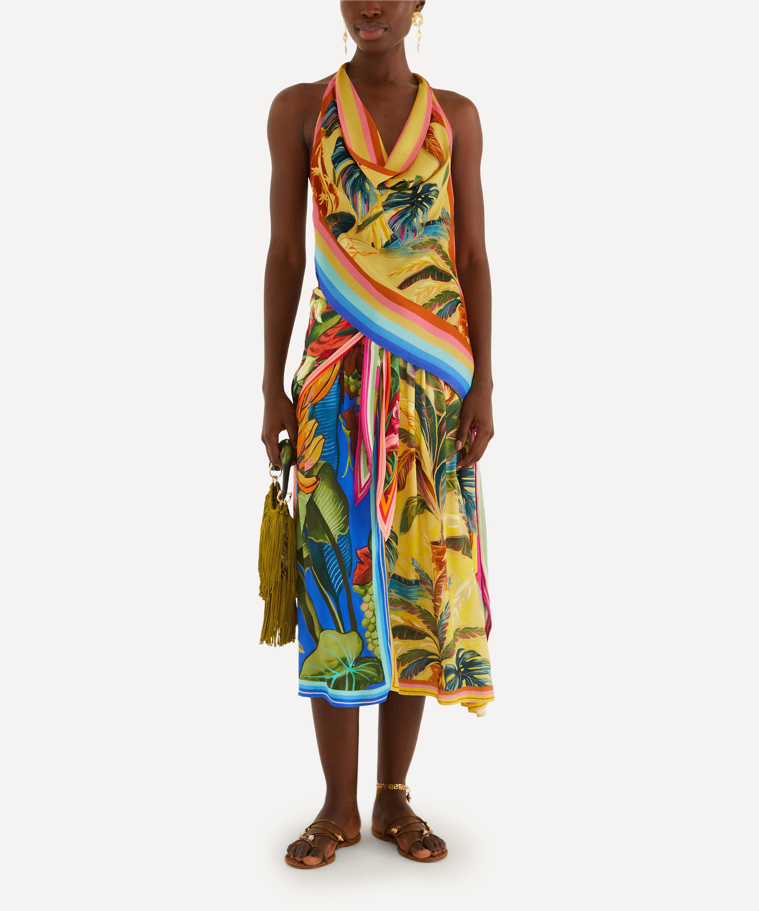 FARM Rio - Multicolour Rainbow Summer Scarf Blouse image number 1